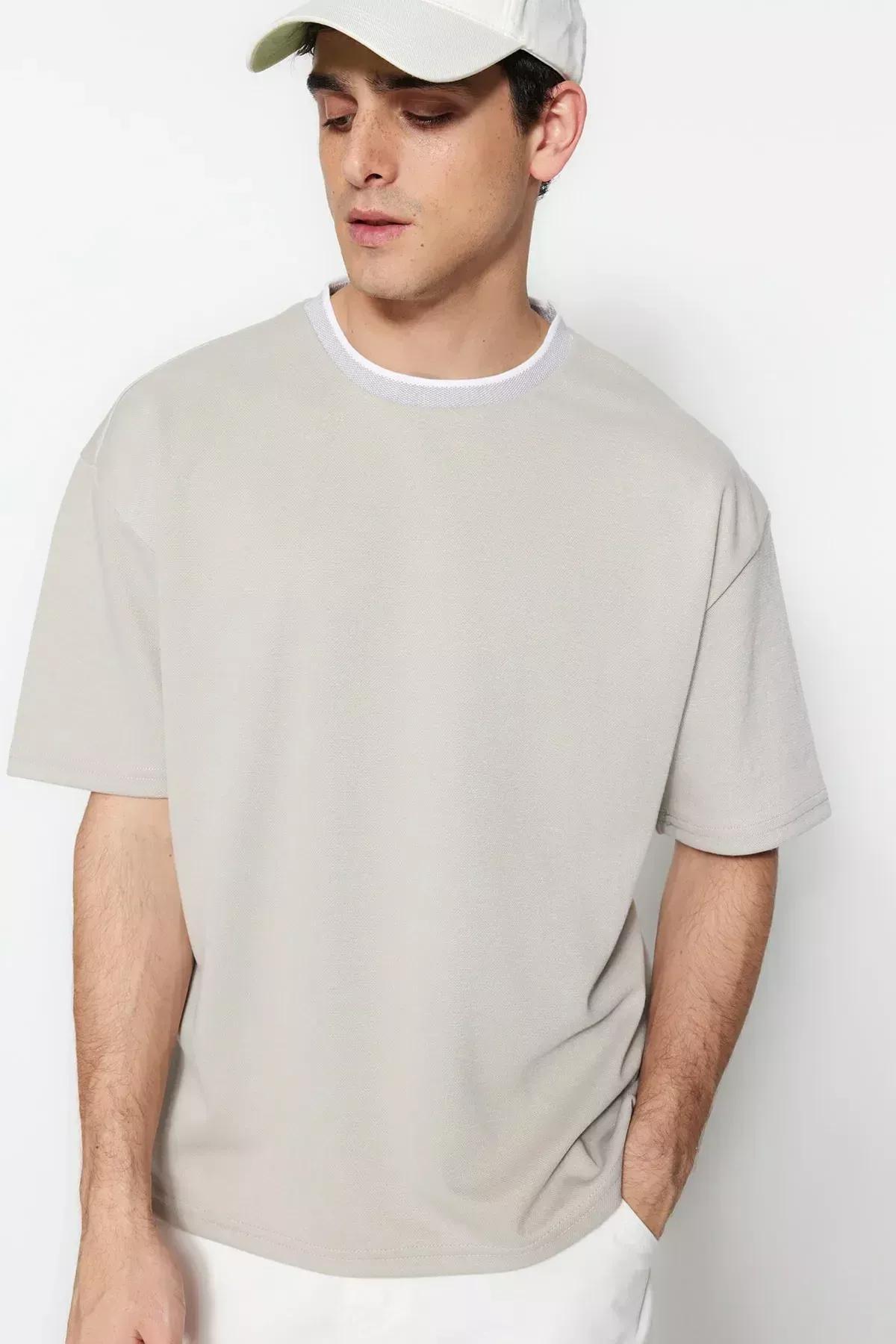 Grey Relaxed T-Shirt, , large image number 10