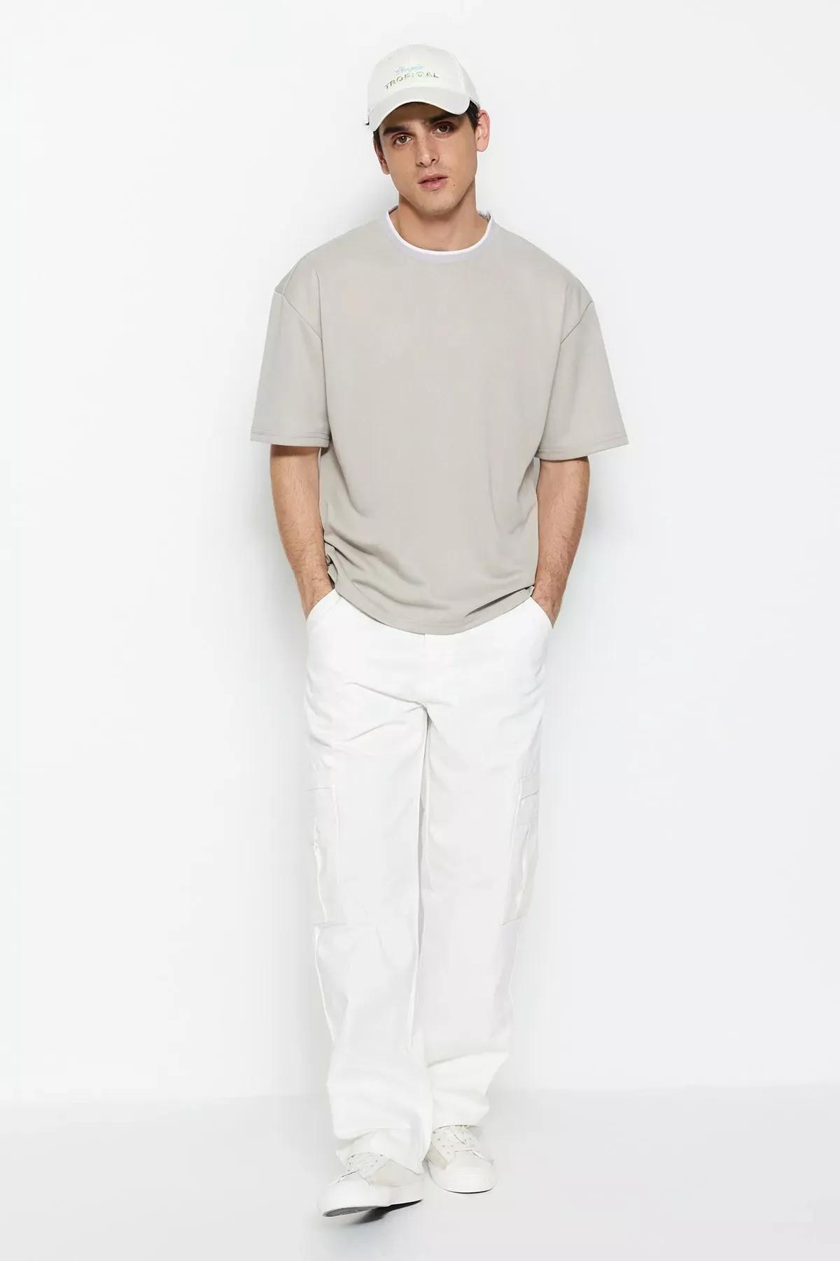 Grey Relaxed T-Shirt, , large image number 13