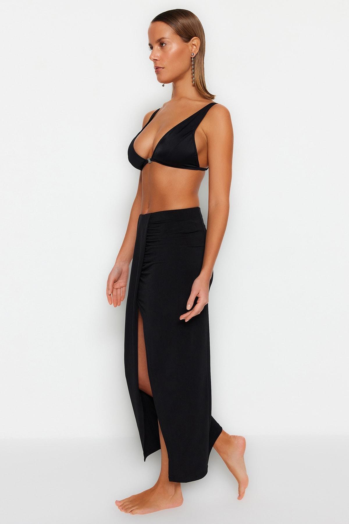 Black Maxi Pencil Skirt, , large image number 1