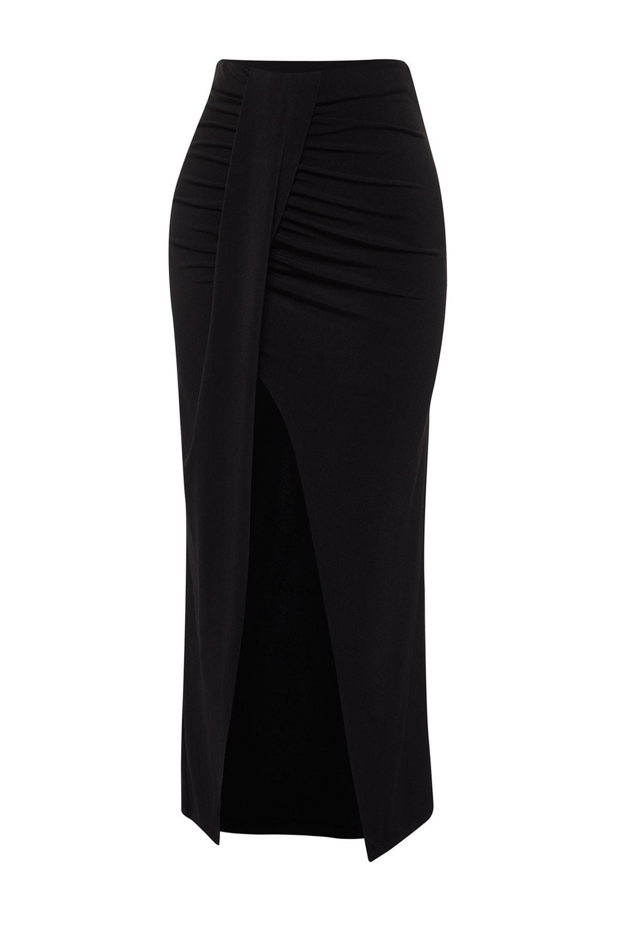 Black Maxi Pencil Skirt, , large image number 5