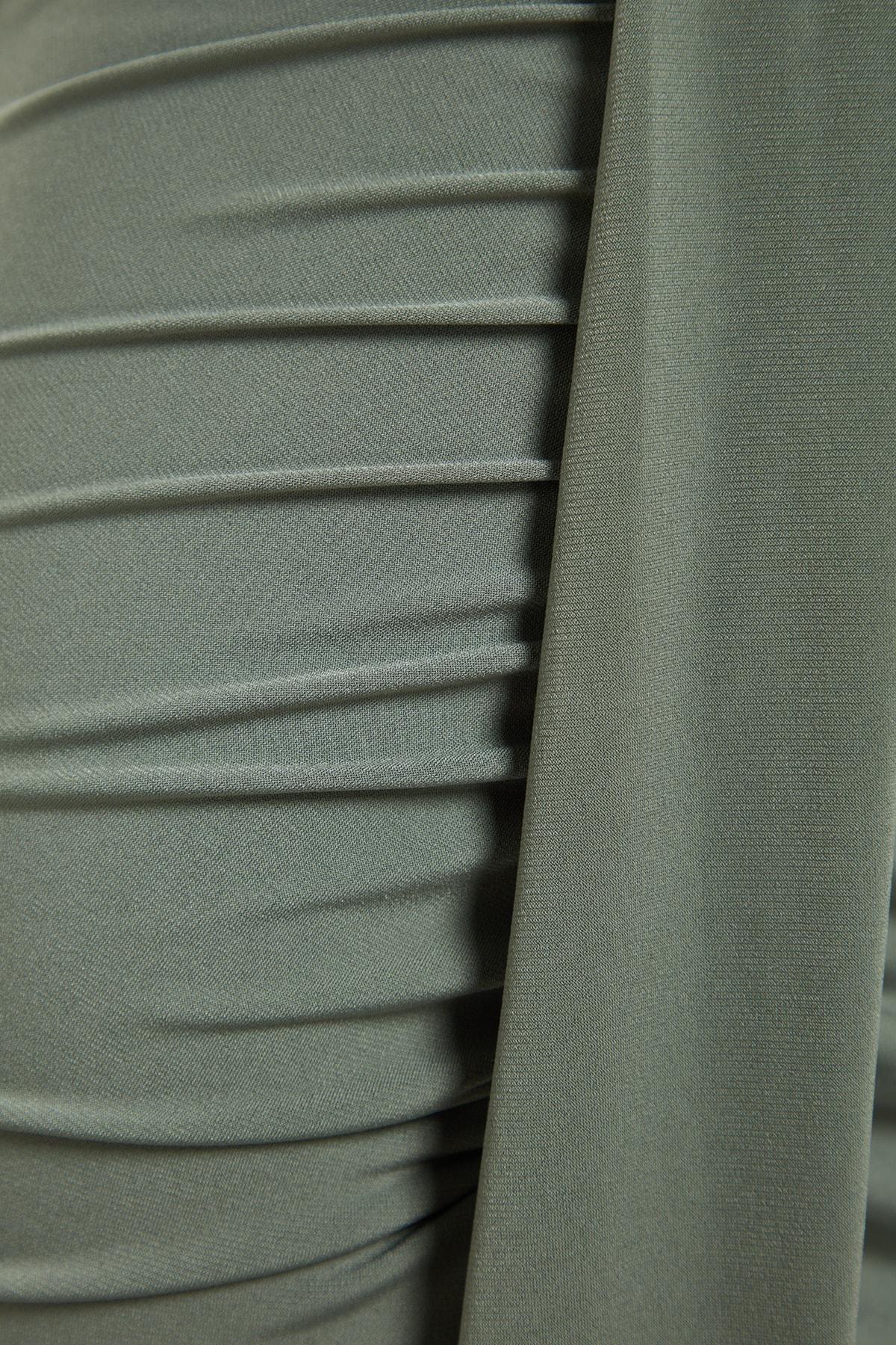 Khaki Maxi Pencil Skirt, , large image number 6