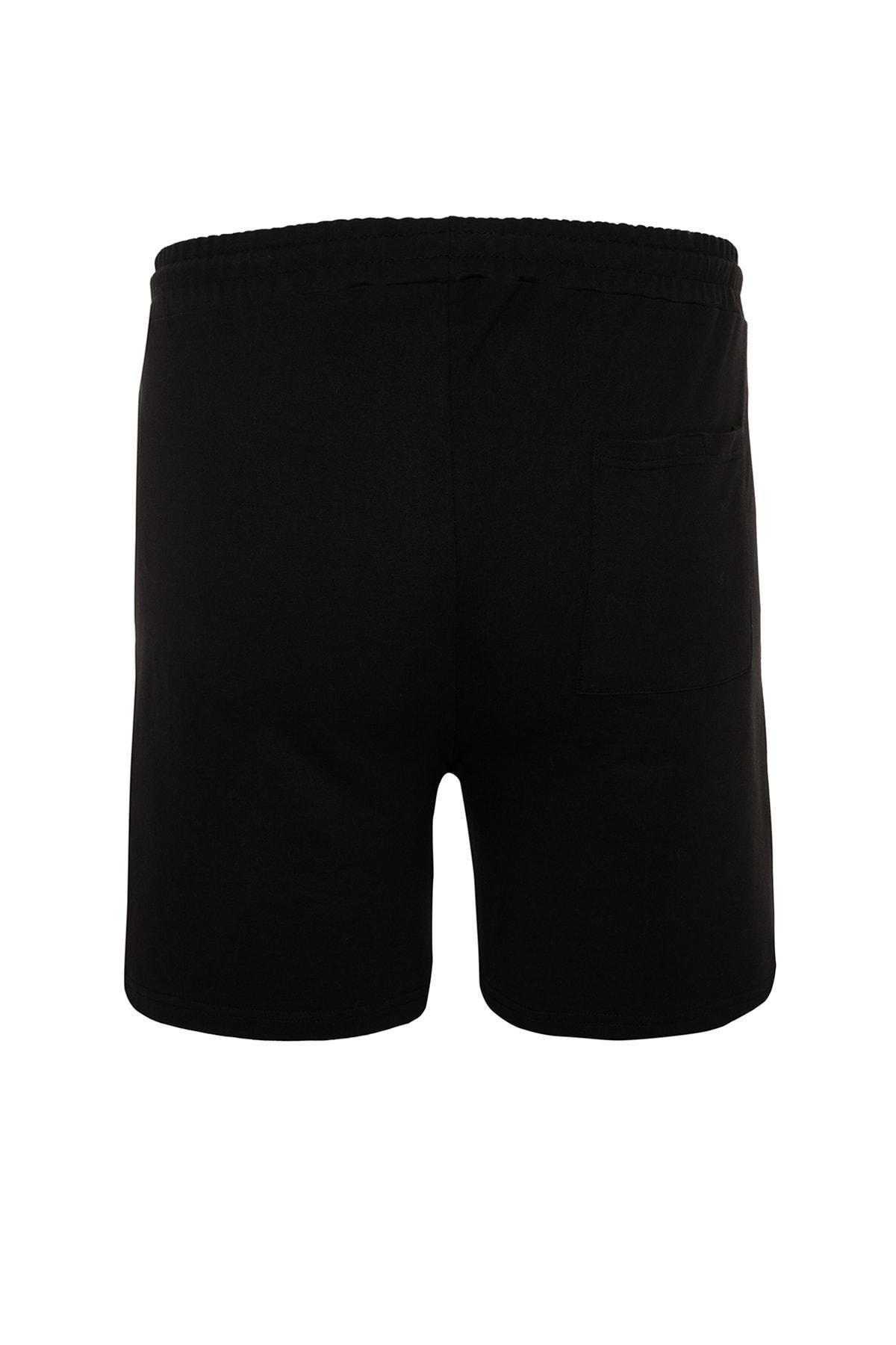 Black Printed Plus Size Shorts, , large image number 13