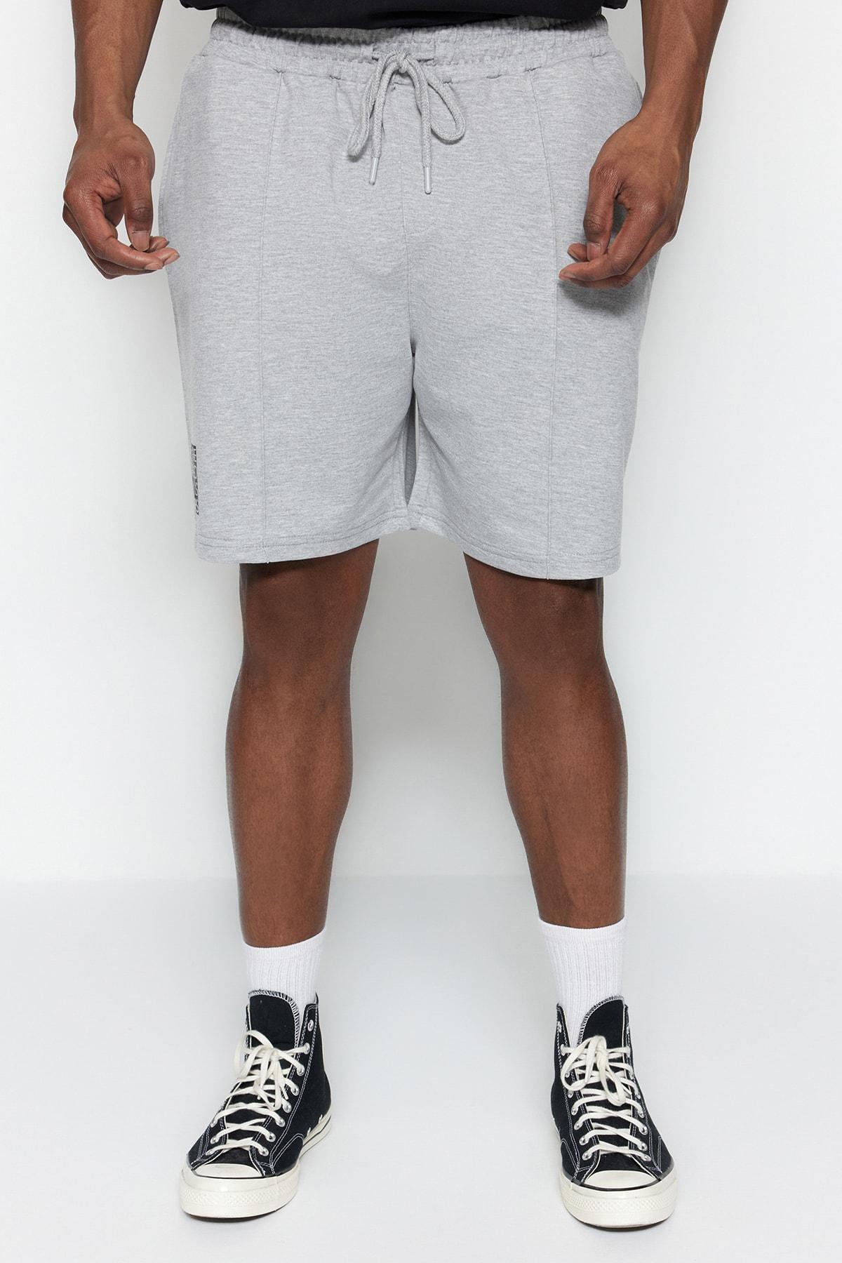 Nike Sports Shorts - Gray - Normal Waist - Trendyol