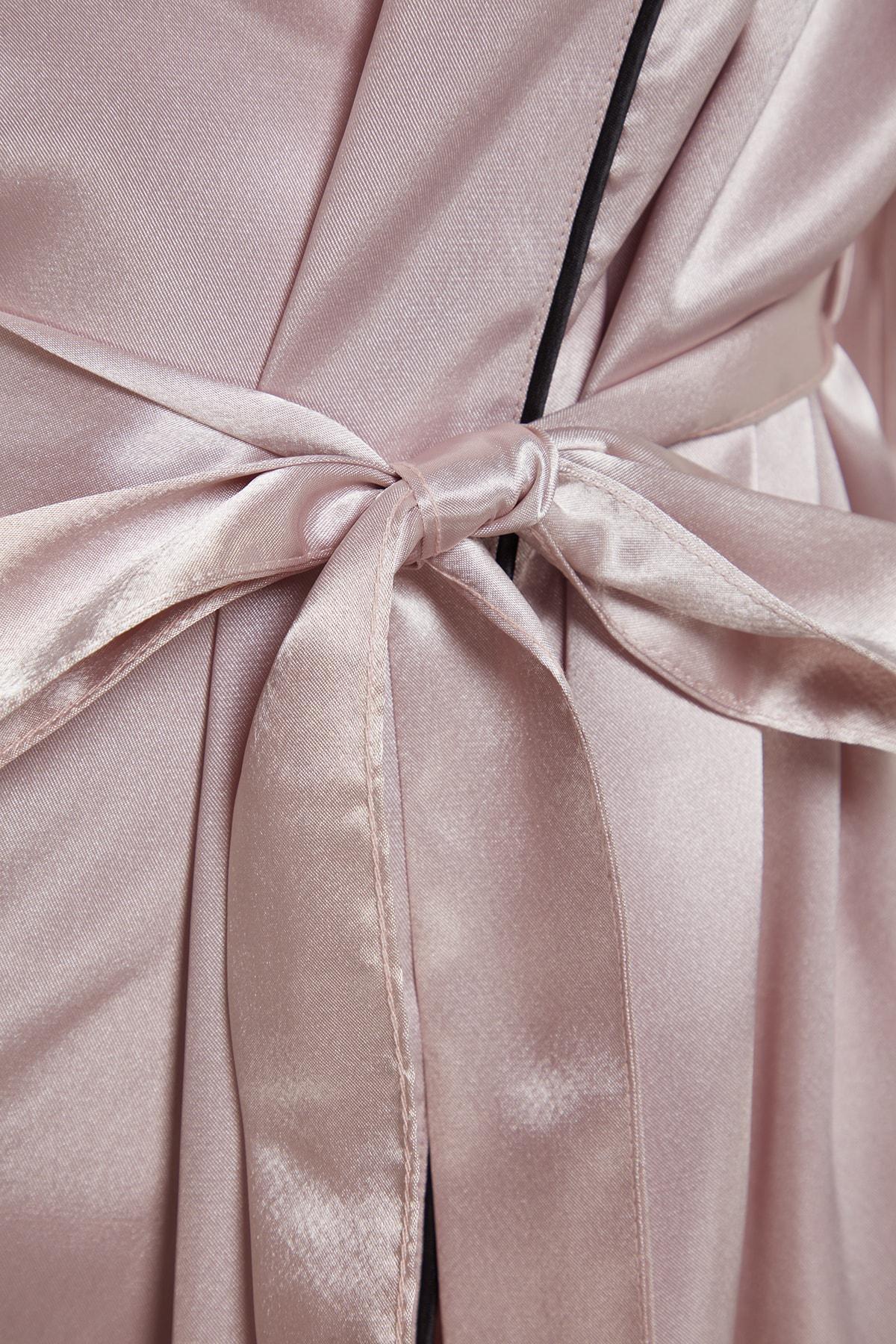 Pink Satin Dressing Gown, , large image number 6