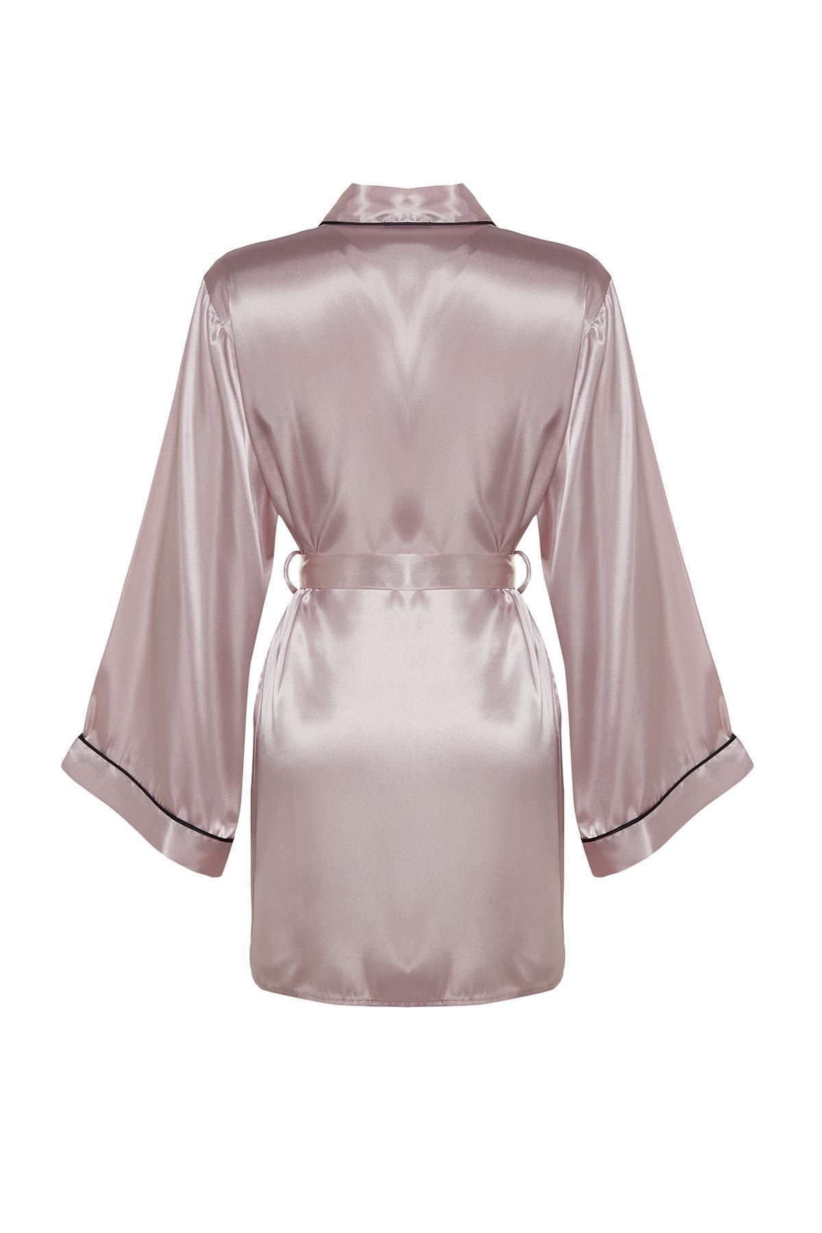 Pink Satin Dressing Gown, , large image number 7