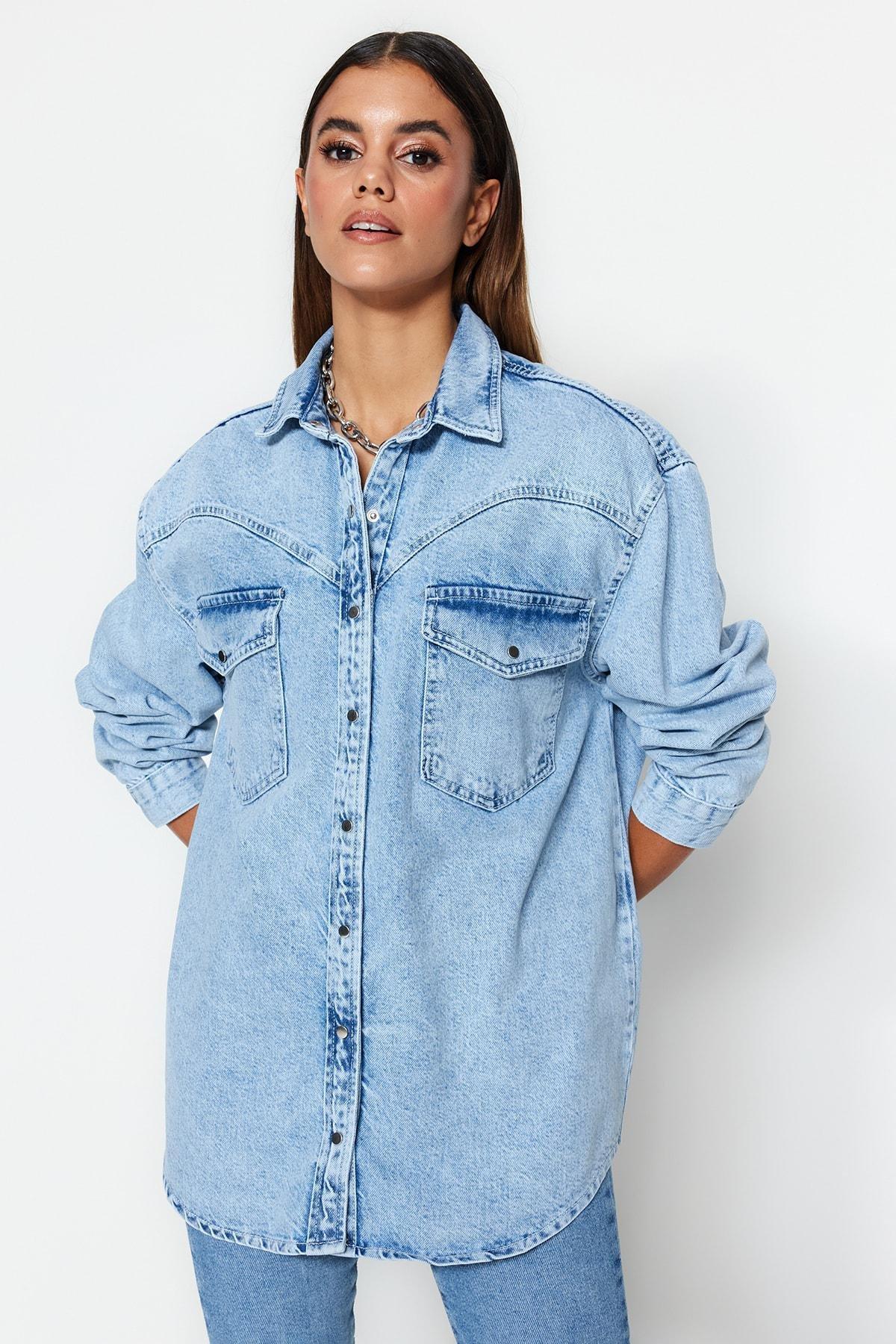 Blue Denim Jacket, , large image number 1