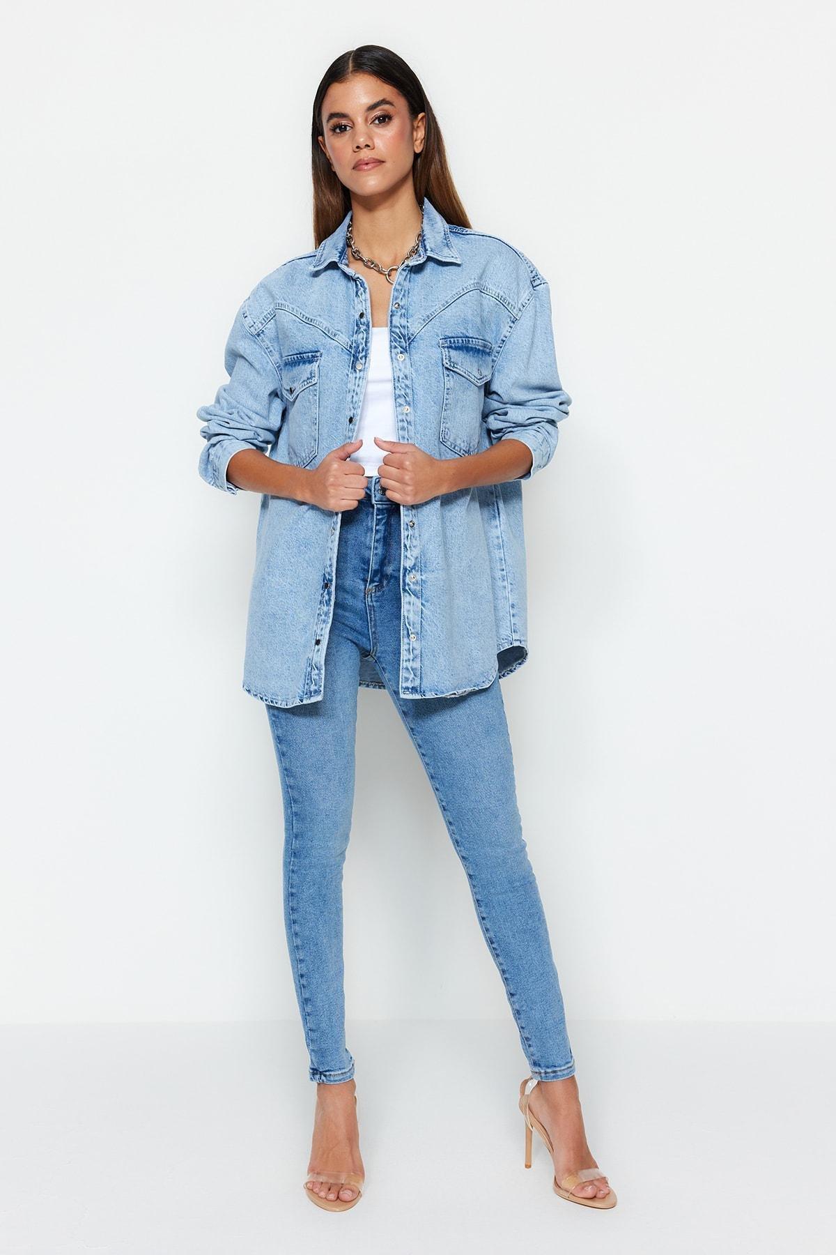 Blue Denim Jacket, , large image number 3