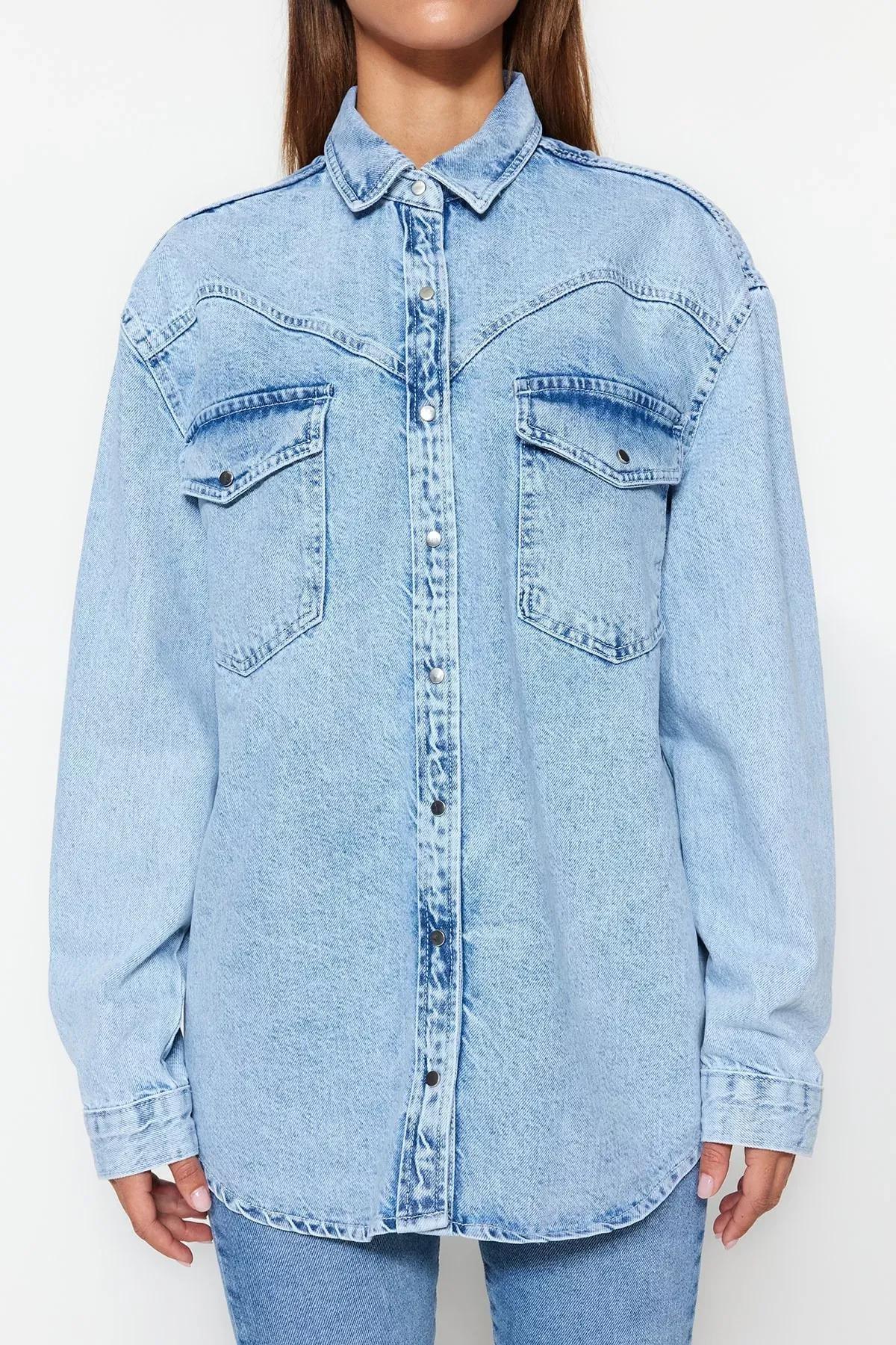 جاكيت دينيم، أزرق, Blue, large image number 3