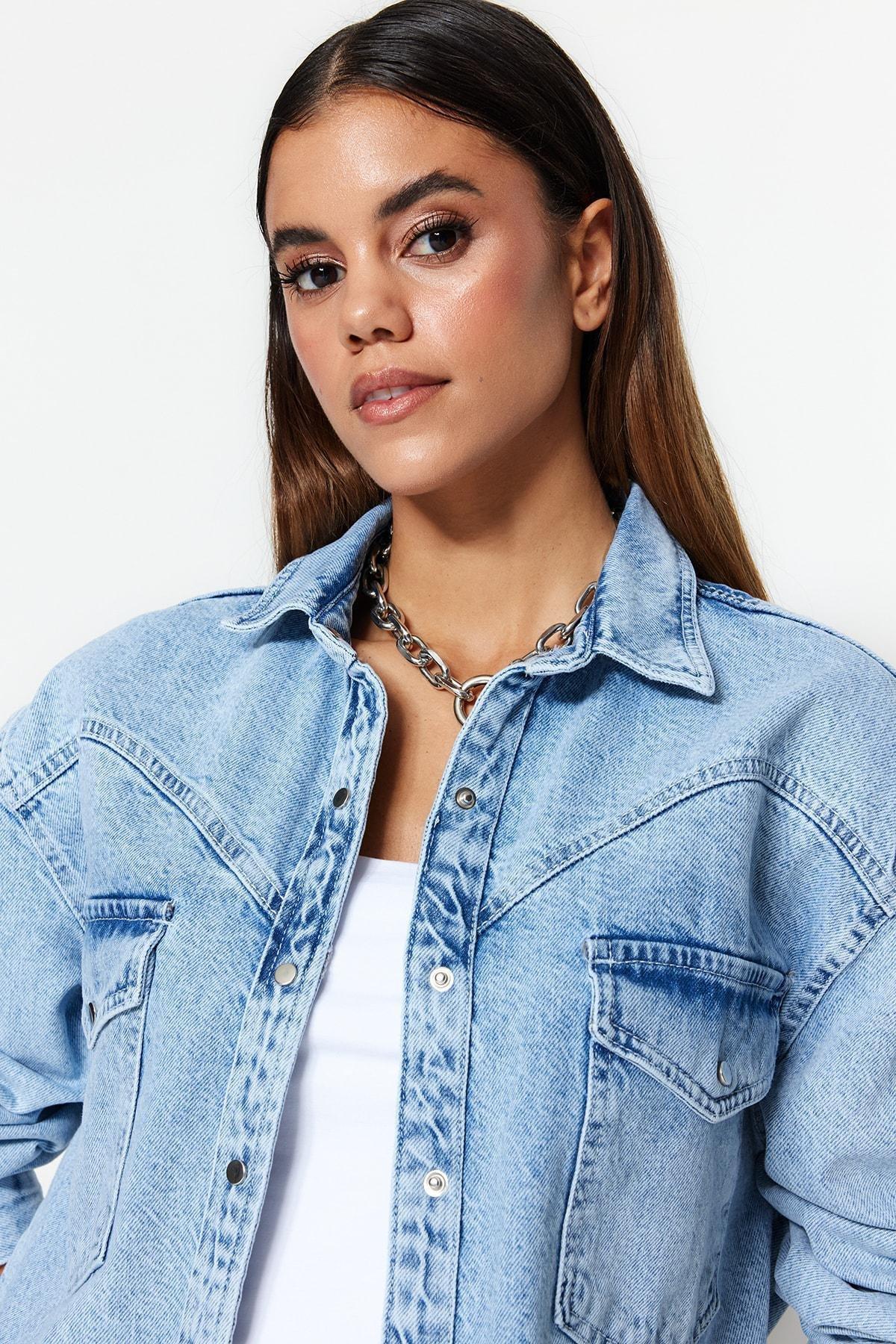 Blue Denim Jacket, , large image number 5