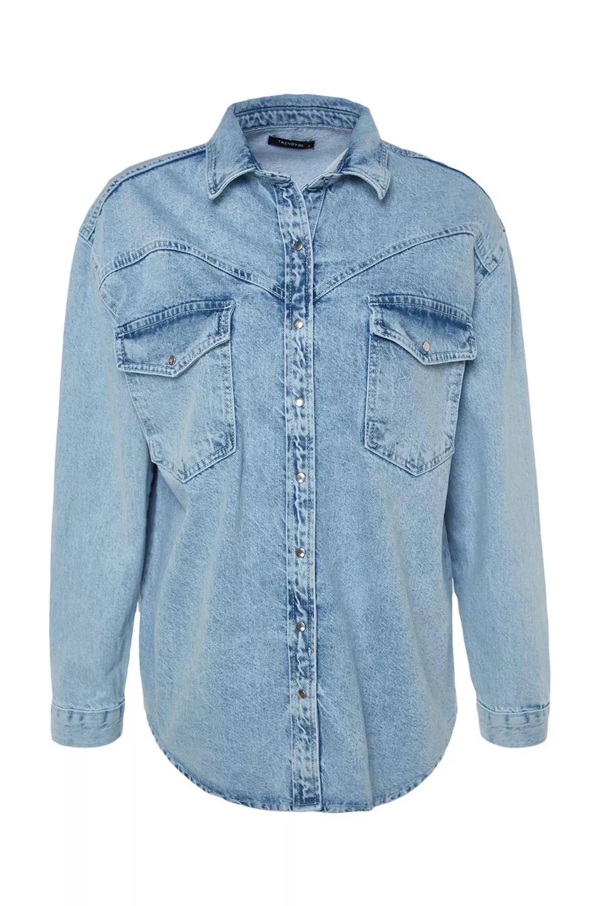 Blue Denim Jacket, Blue, large image number 7
