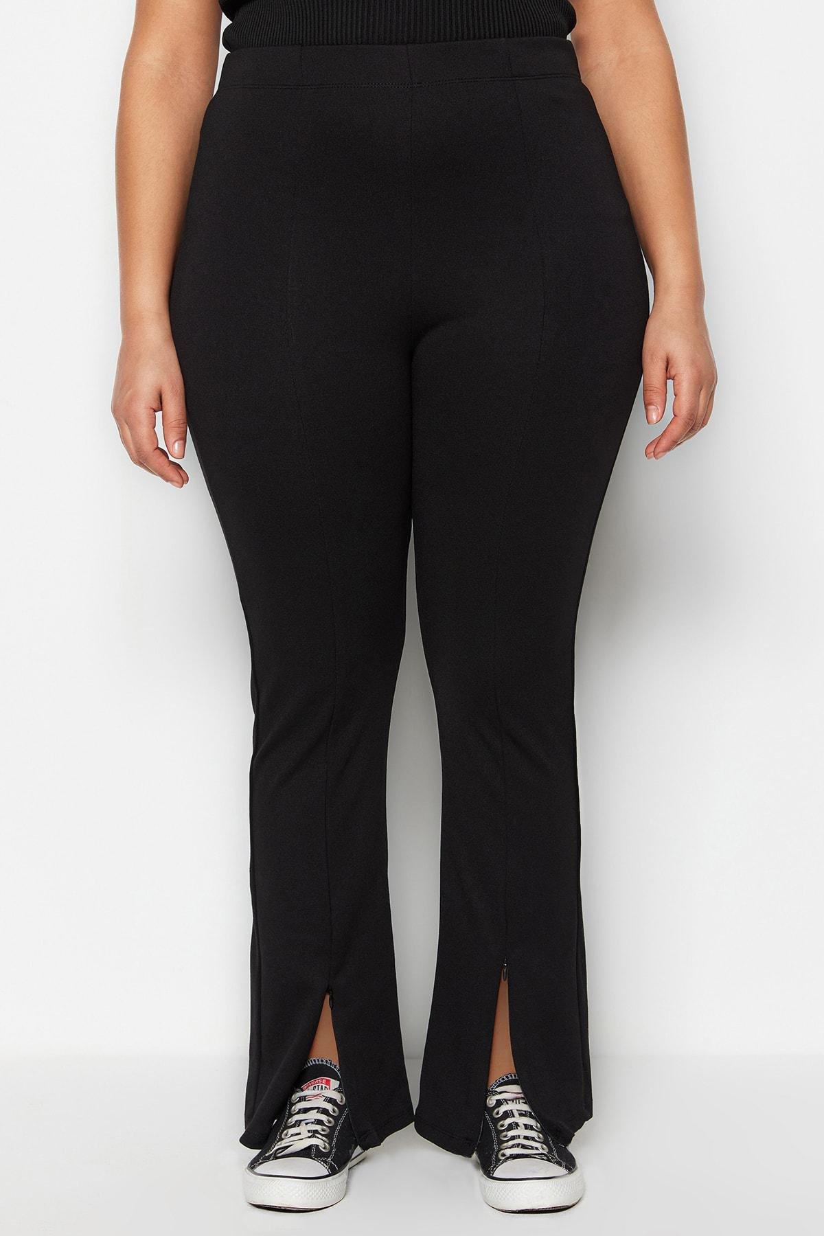 Black Skinny Plus Size Pants, , large image number 2