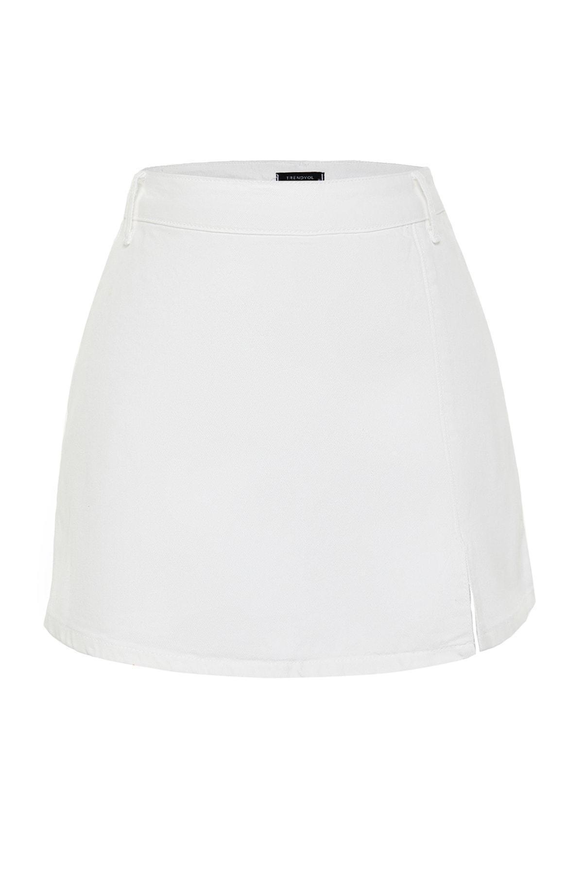 White High Waist Shorts, , large image number 6