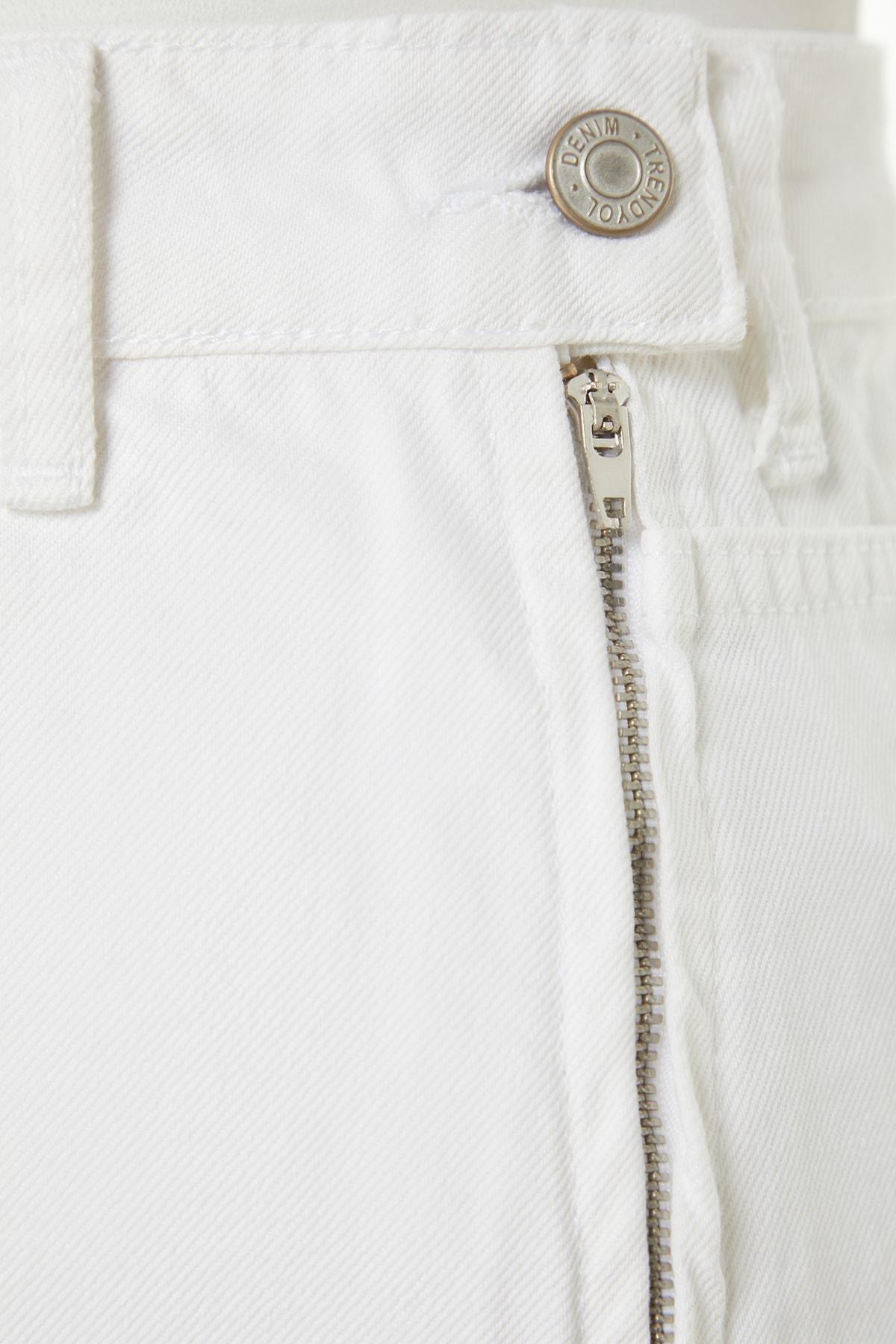 White High Waist Shorts, , large image number 7