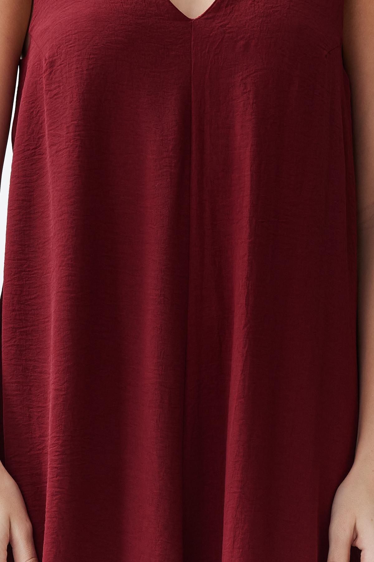 Burgundy Flowy Dress, , large image number 3