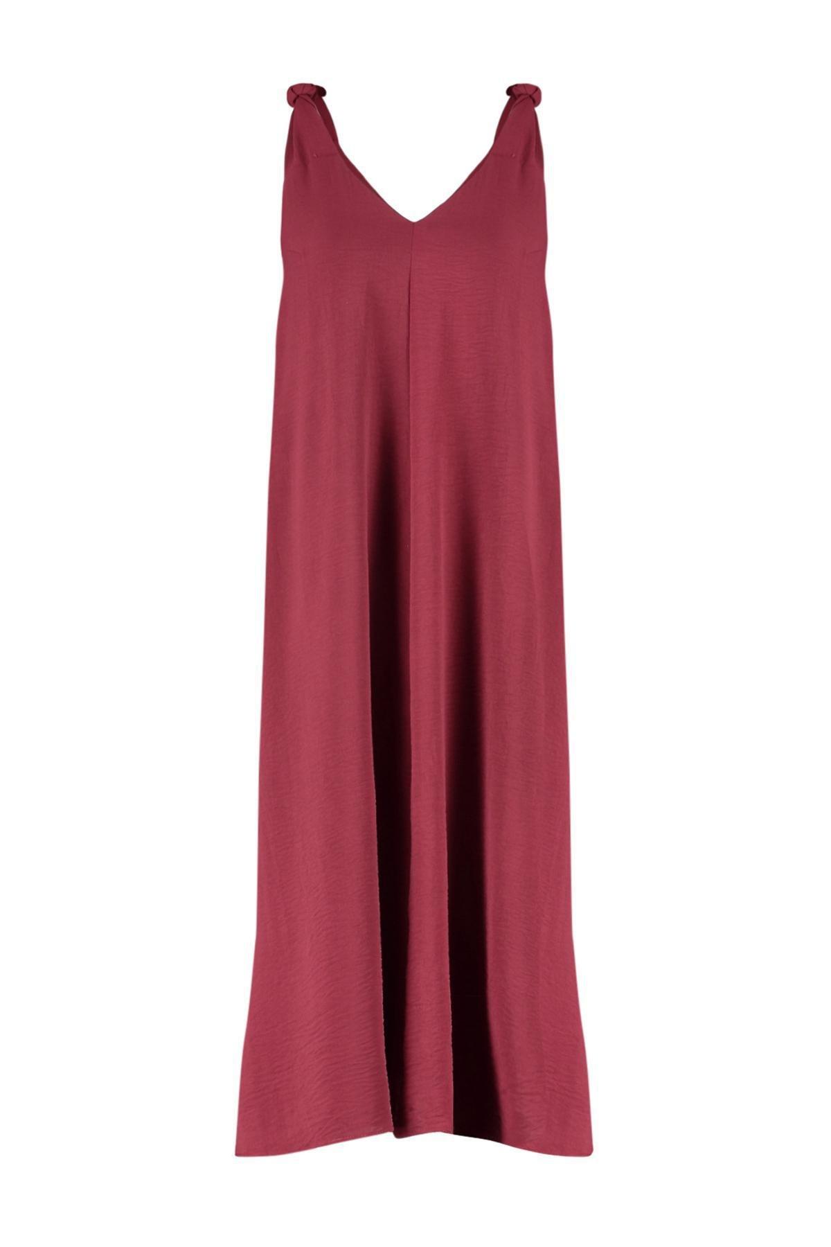 Burgundy Flowy Dress, , large image number 5