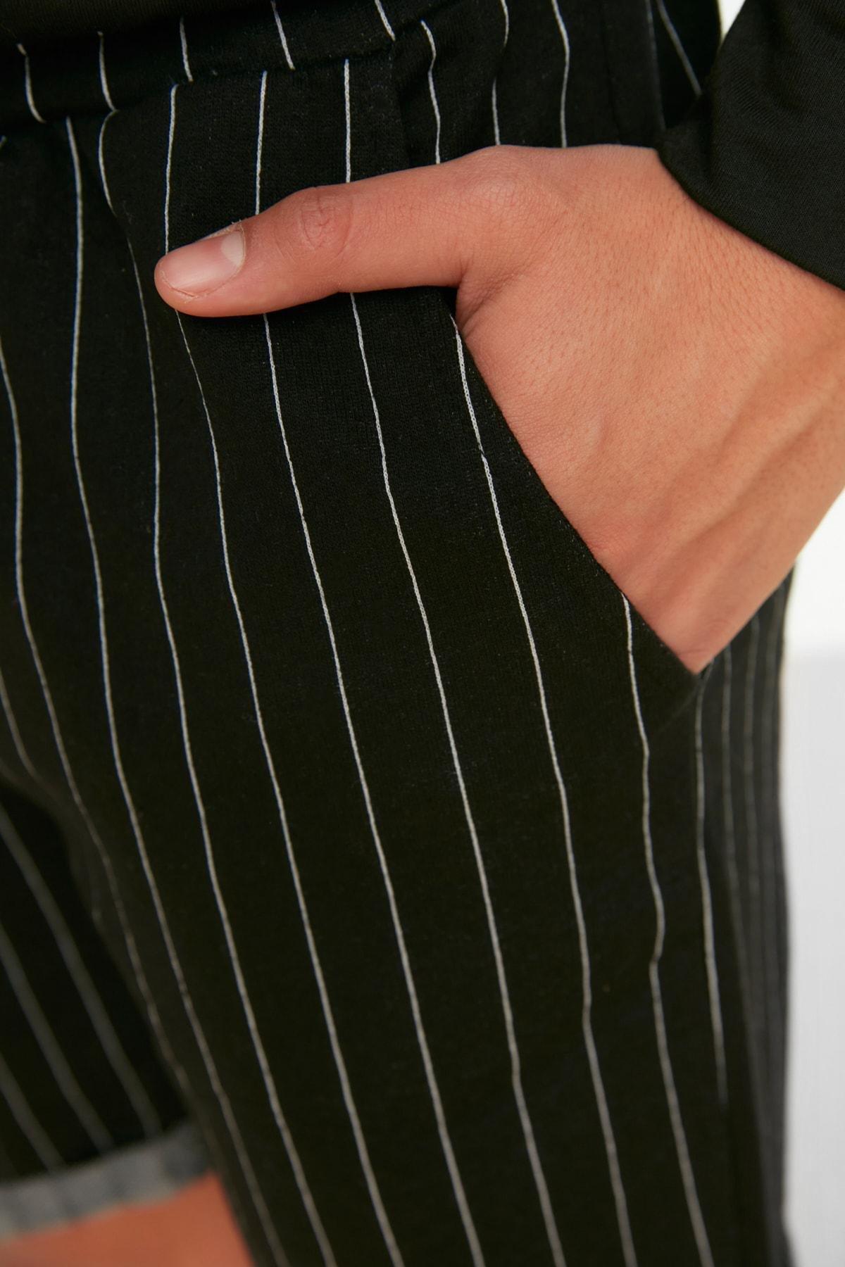 Black Striped Shorts, , large image number 3