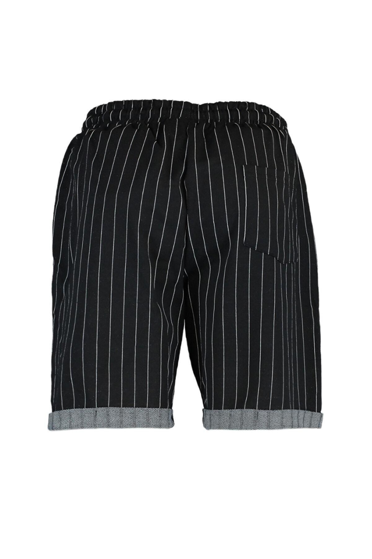 Black Striped Shorts, , large image number 5