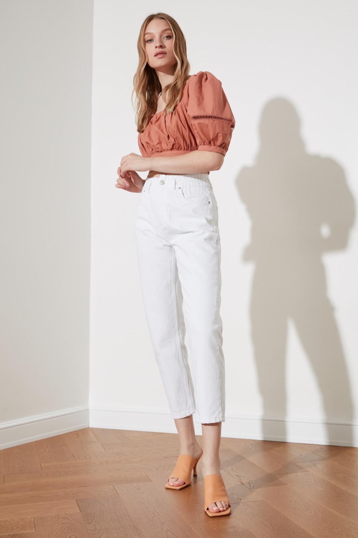 White Mom Jeans, , large image number 0