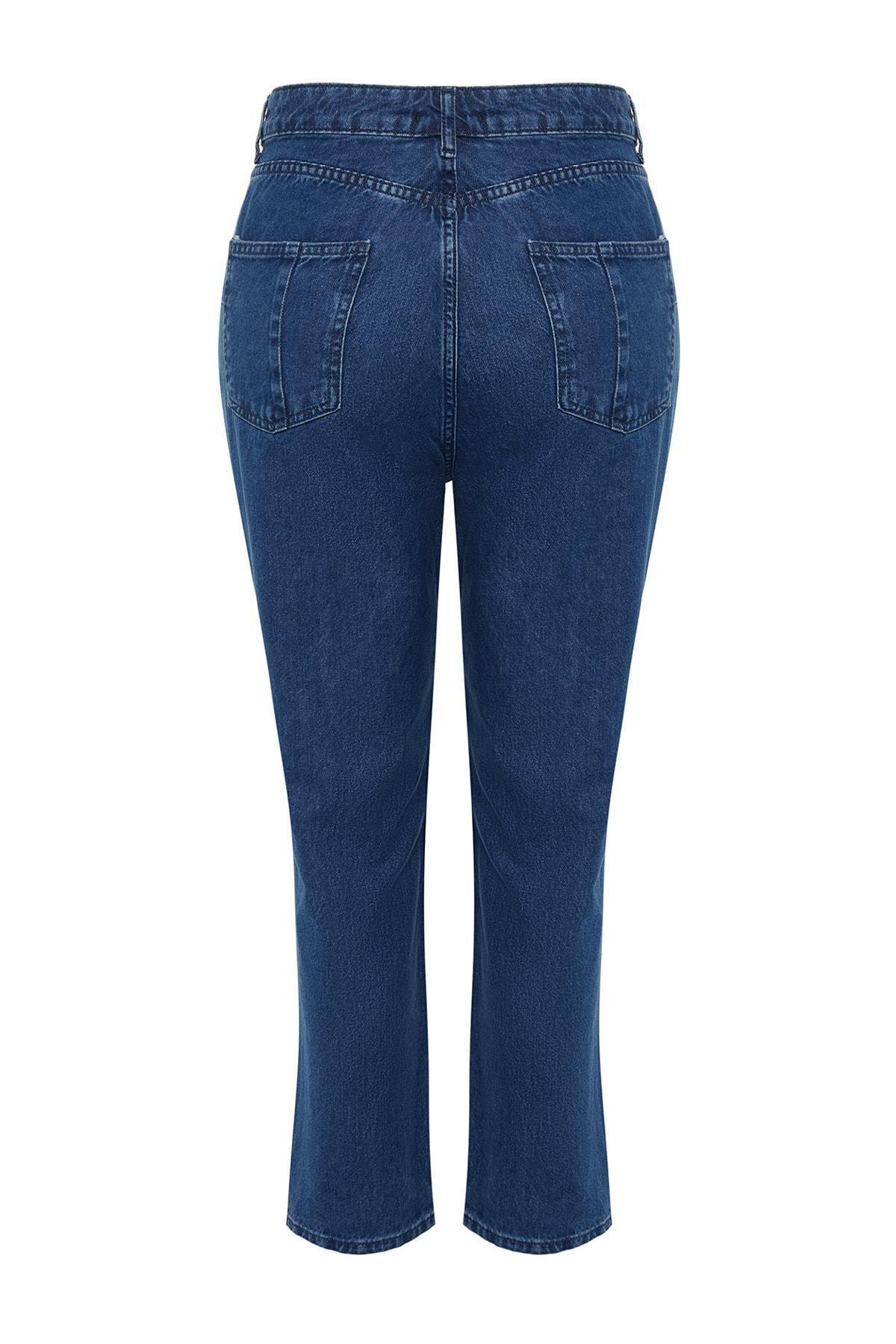 Blue Mom Plus Size Jeans, , large image number 1