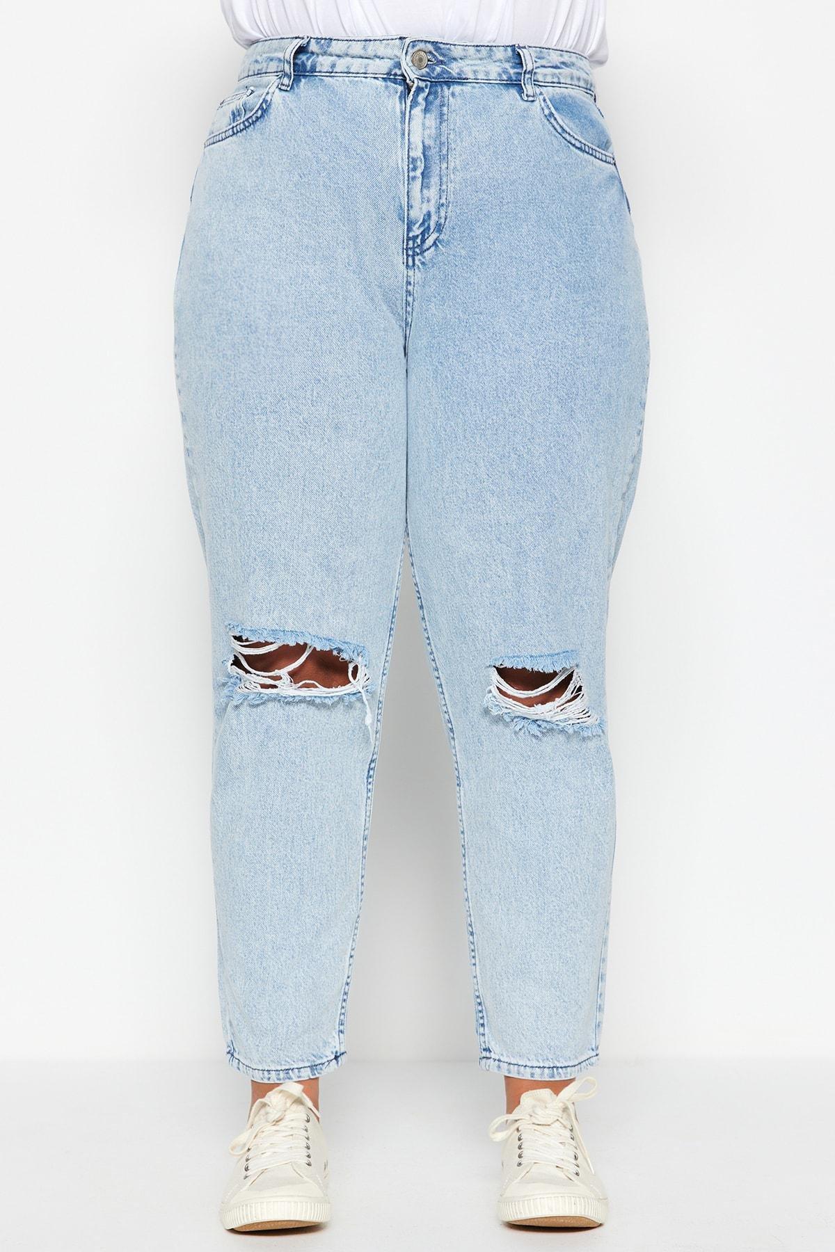 Blue Mom Plus Size Jeans, , large image number 7