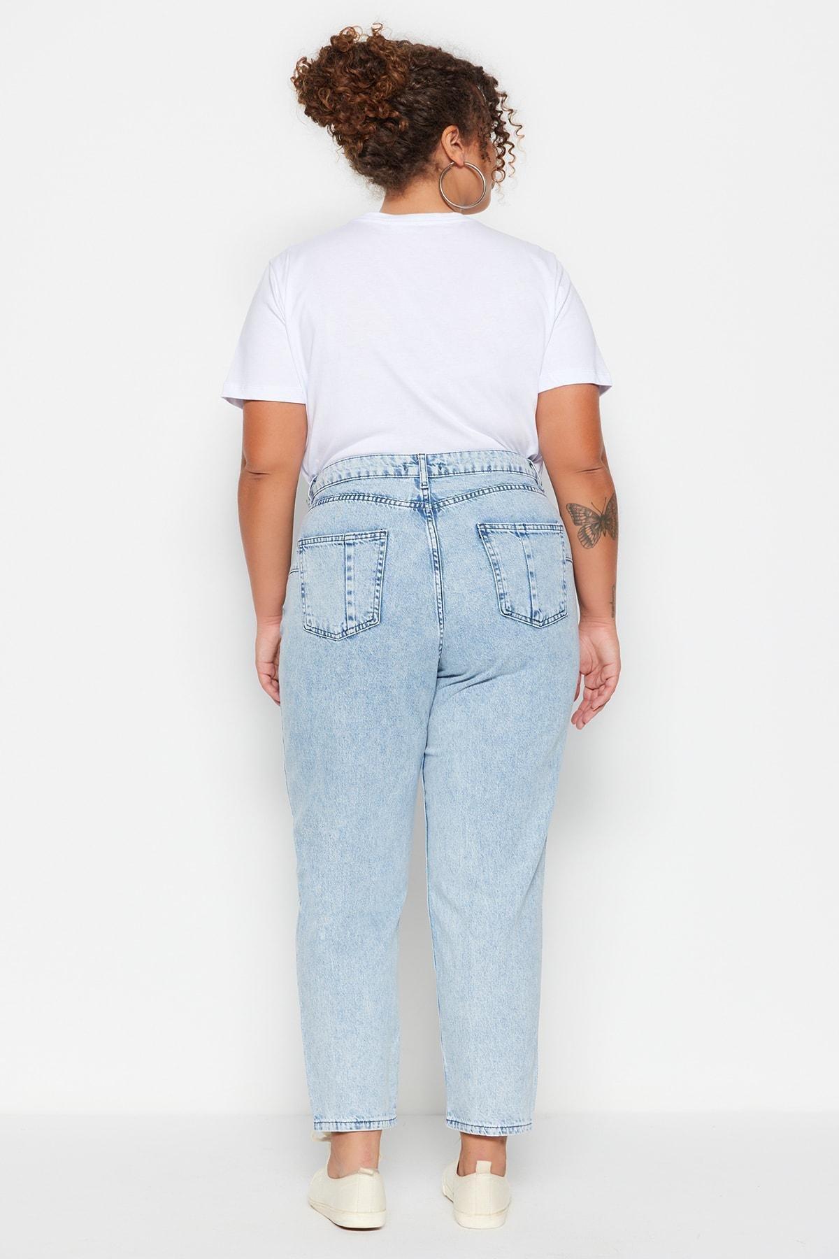 Blue Mom Plus Size Jeans, , large image number 12