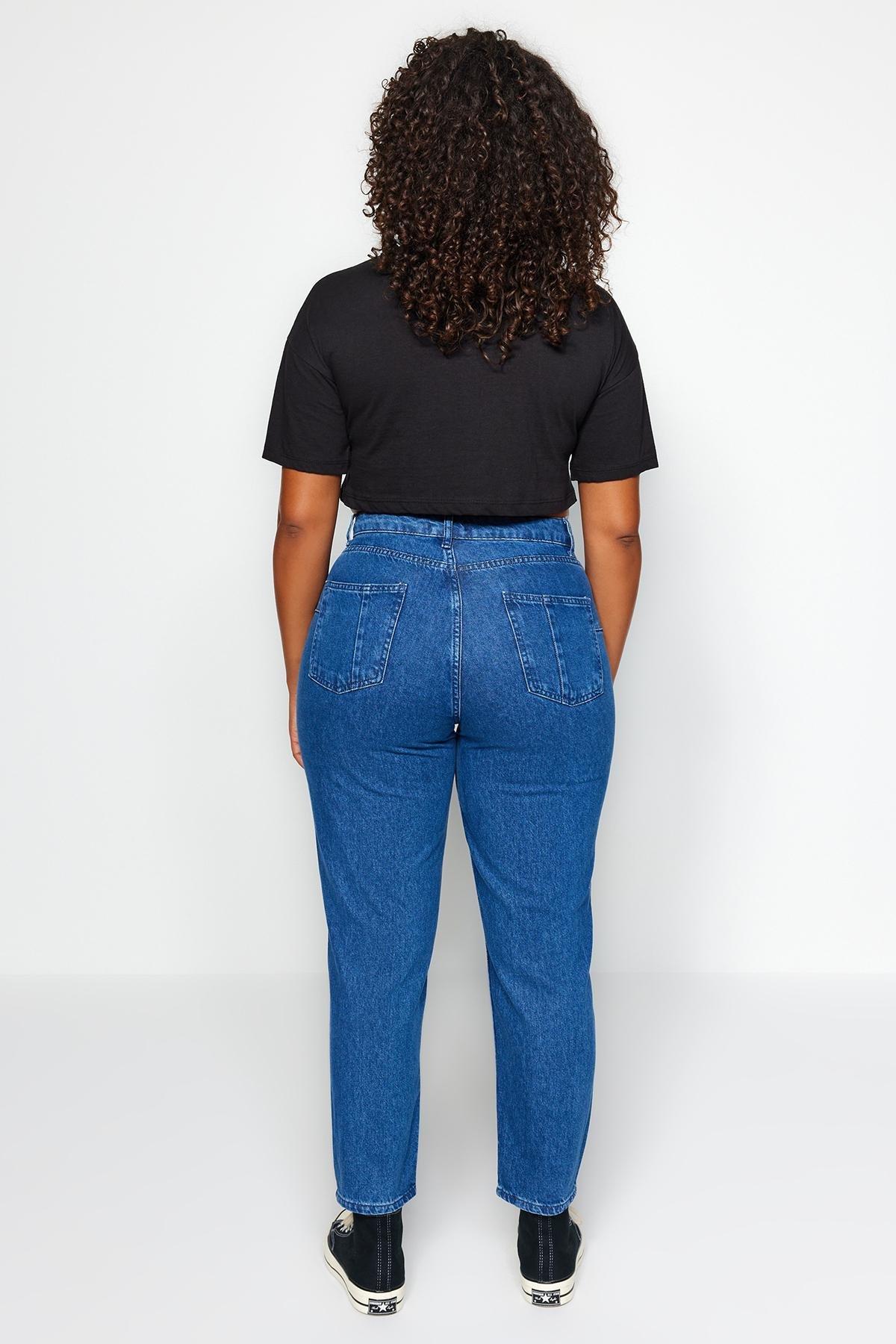 Blue Mom Plus Size Jeans, , large image number 13