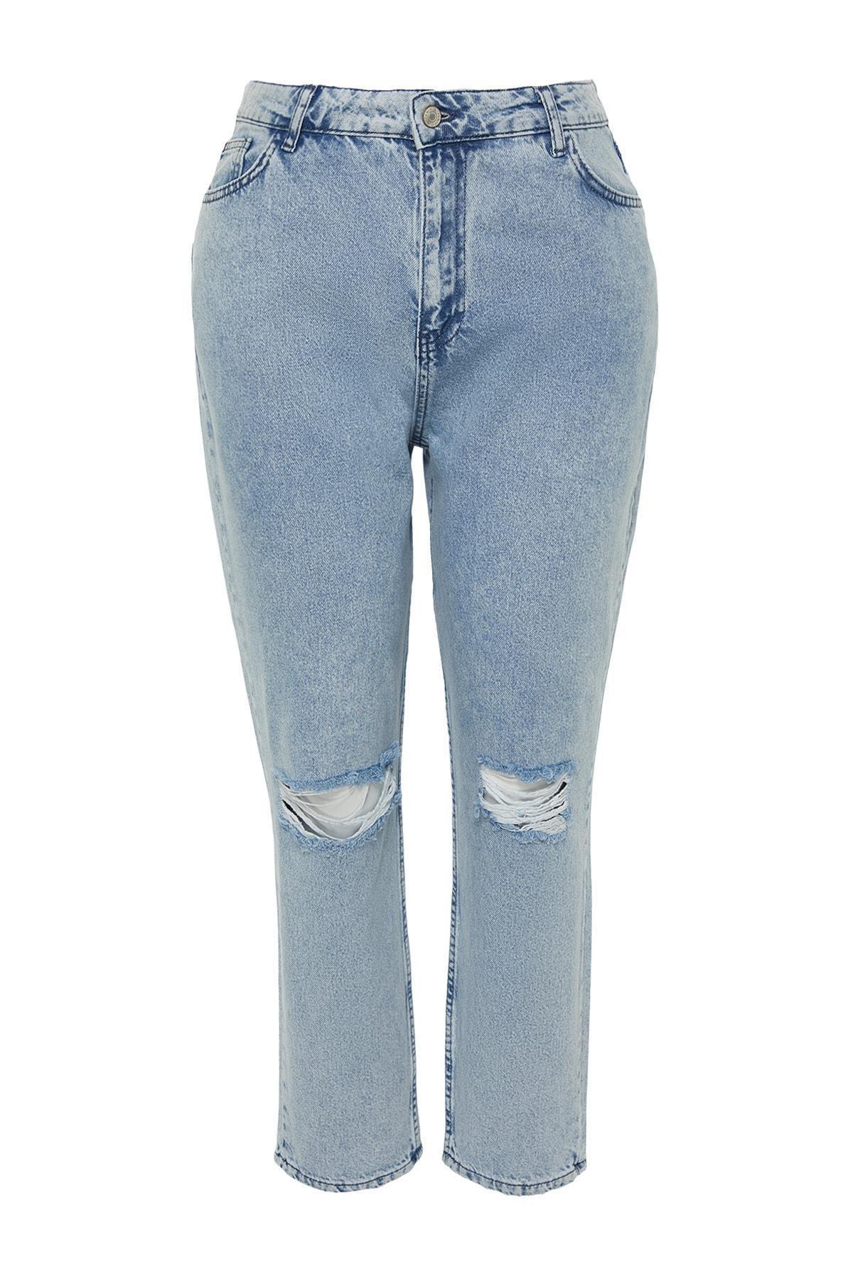 Blue Mom Plus Size Jeans, , large image number 14
