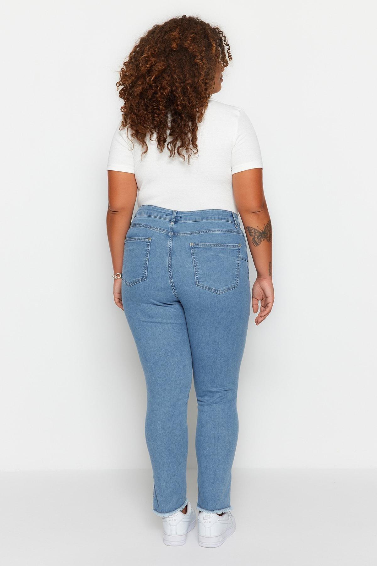Blue Skinny Plus Size Jeans, , large image number 12