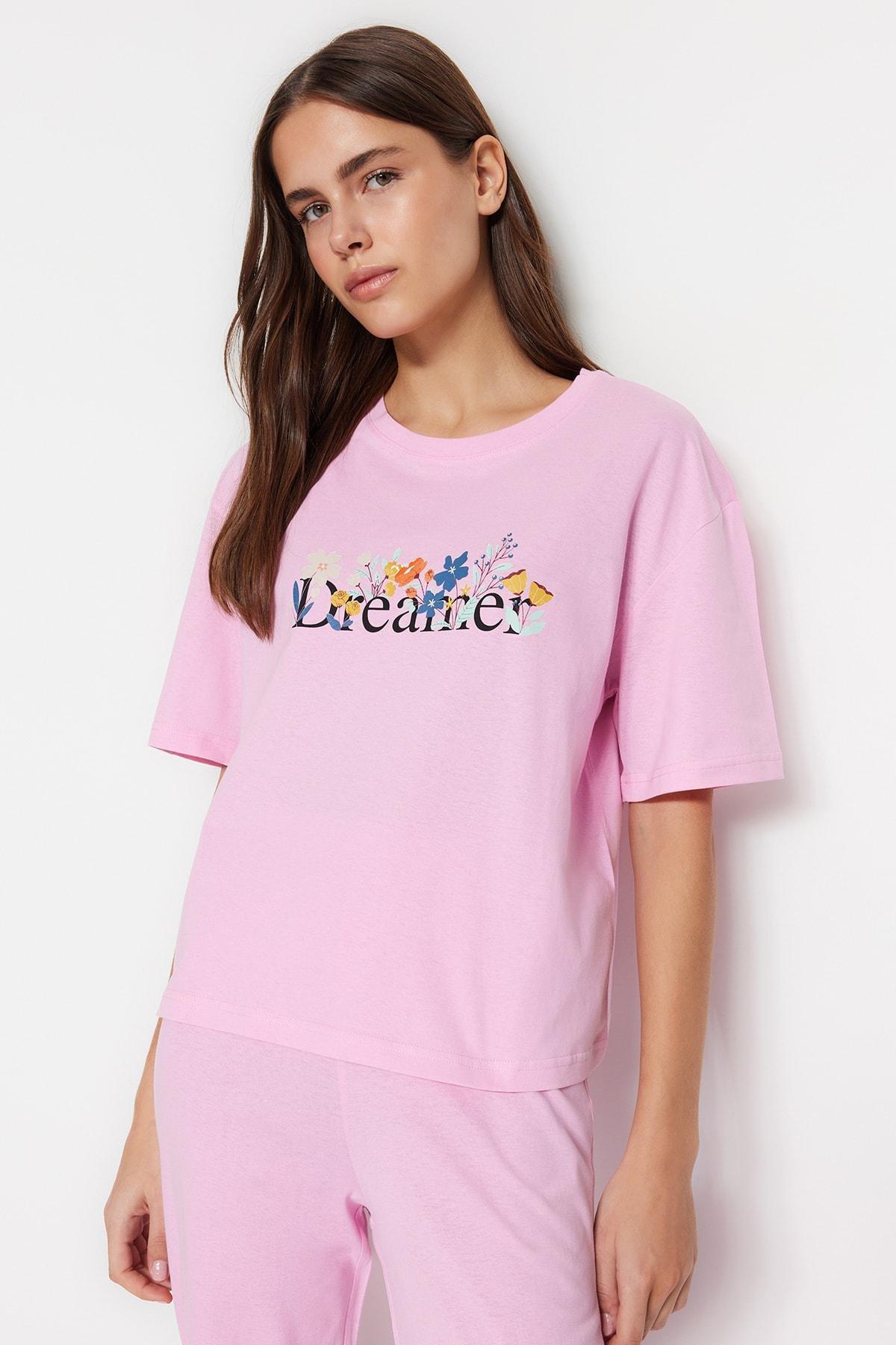 Pink Printed Pyjamas Set, , large image number 0
