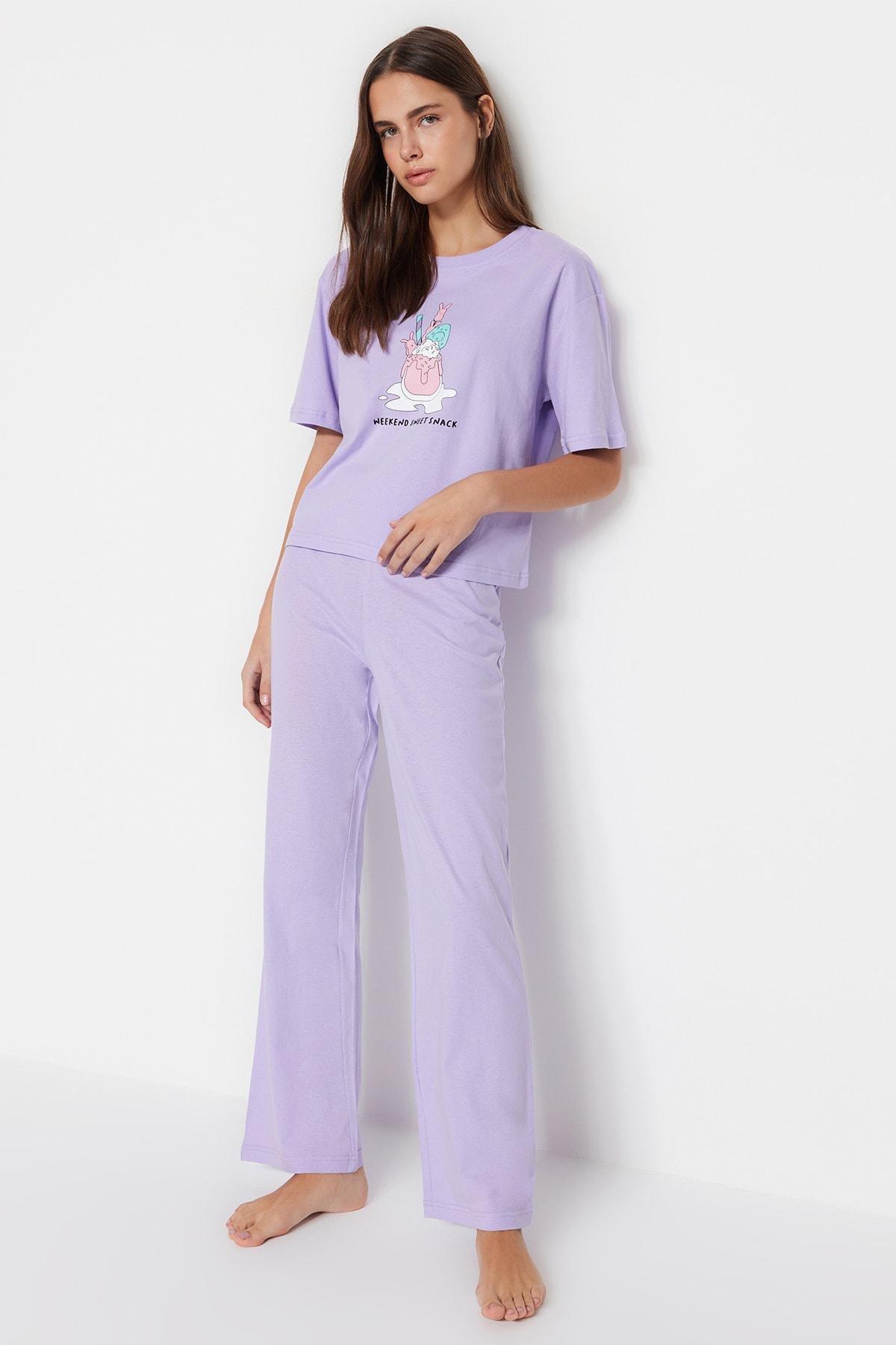 Pink Printed Pyjamas Set, , large image number 5