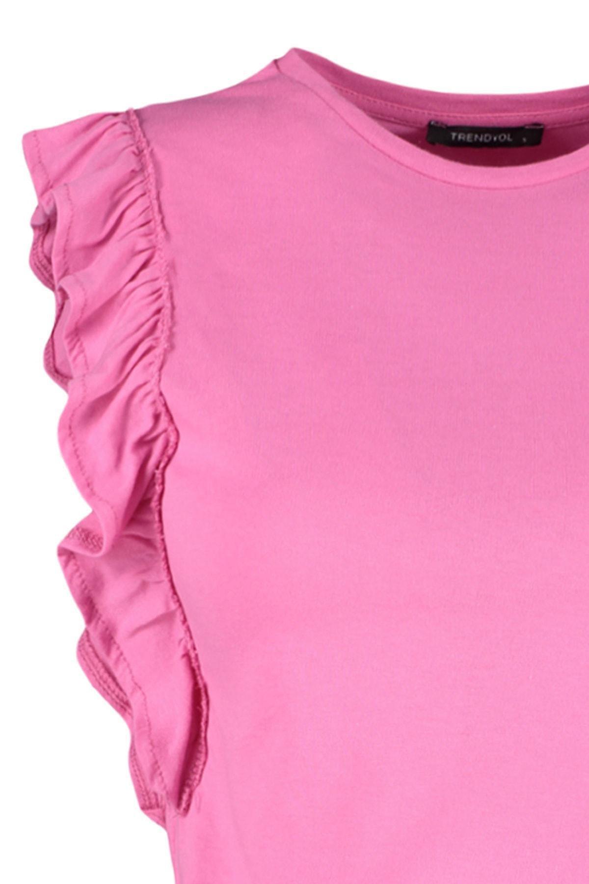 Pink Plain Pajama Set, , large image number 5
