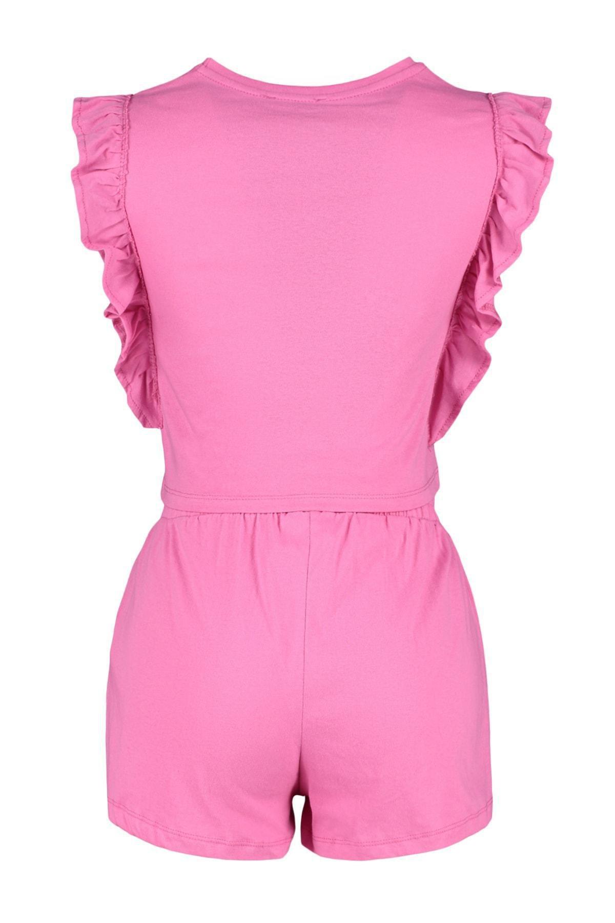 Pink Plain Pajama Set, , large image number 6