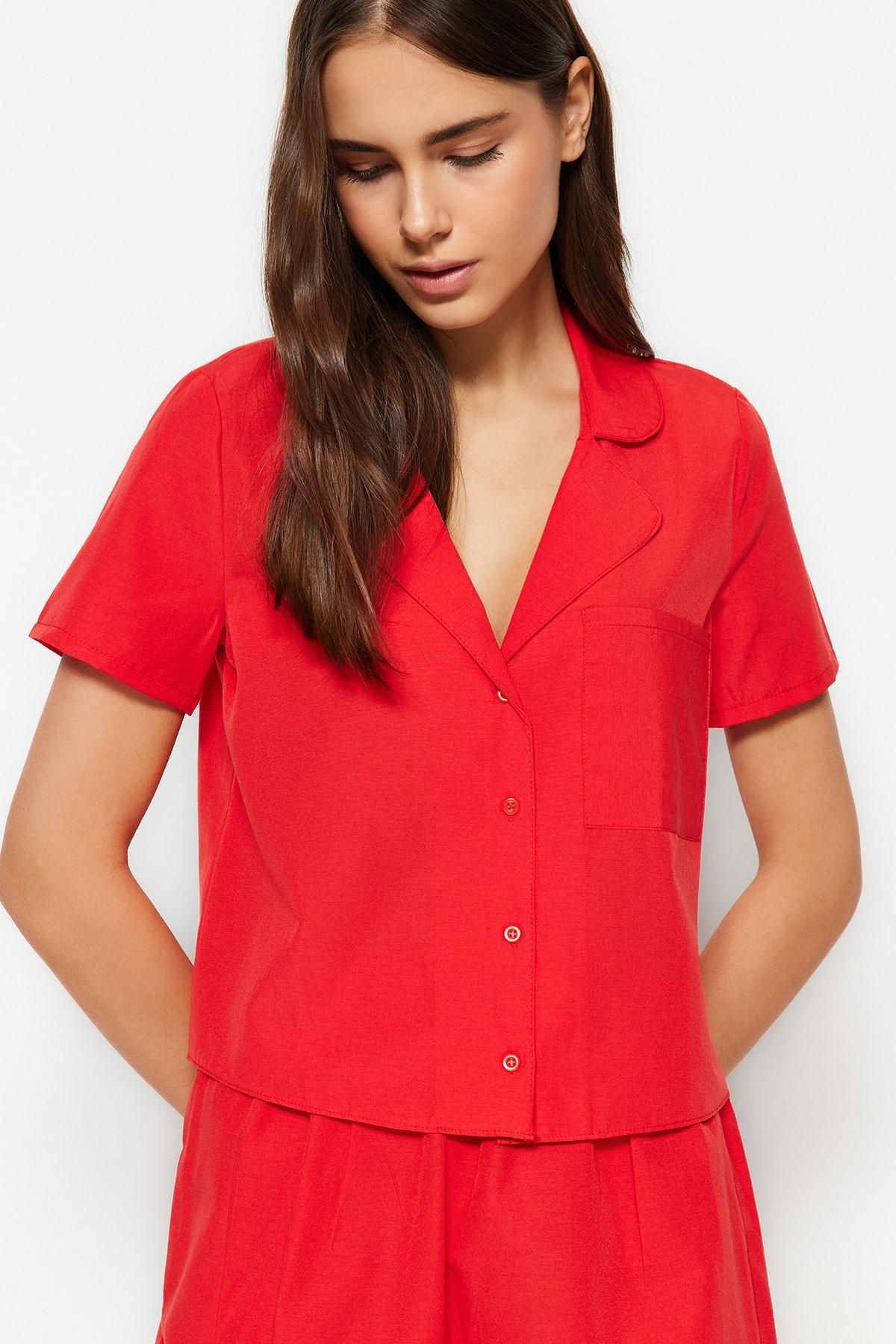 Red Relaxed Pajama Set, , large image number 1