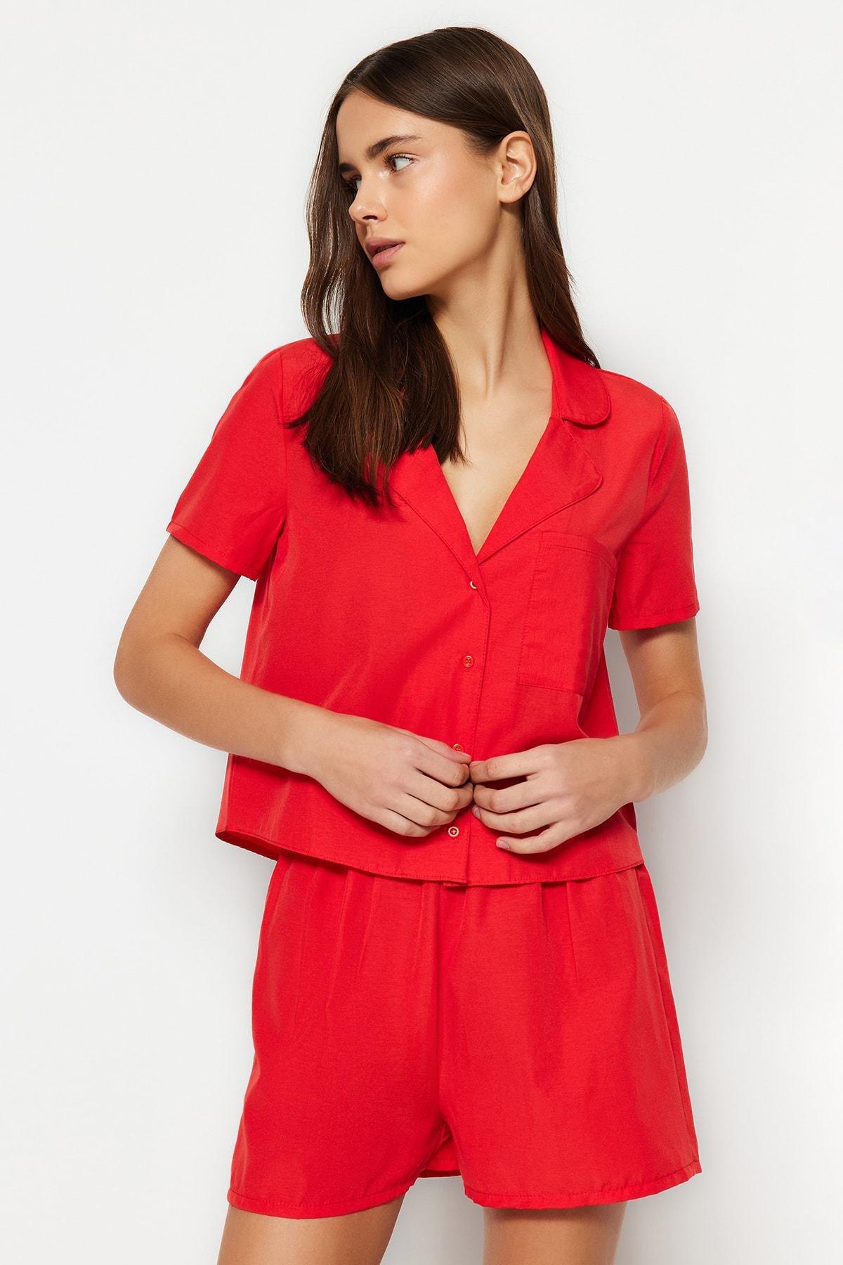 Red Relaxed Pajama Set, , large image number 2
