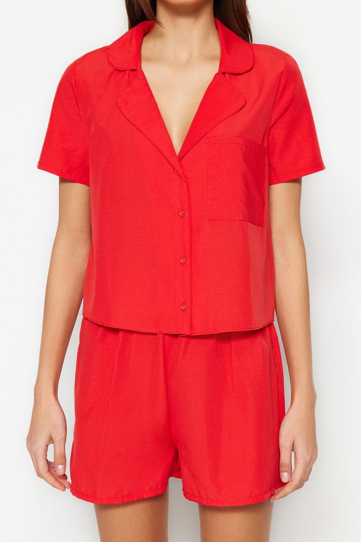 Red Relaxed Pajama Set, , large image number 3