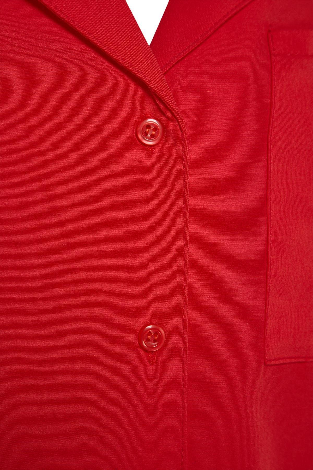 Red Relaxed Pajama Set, , large image number 5