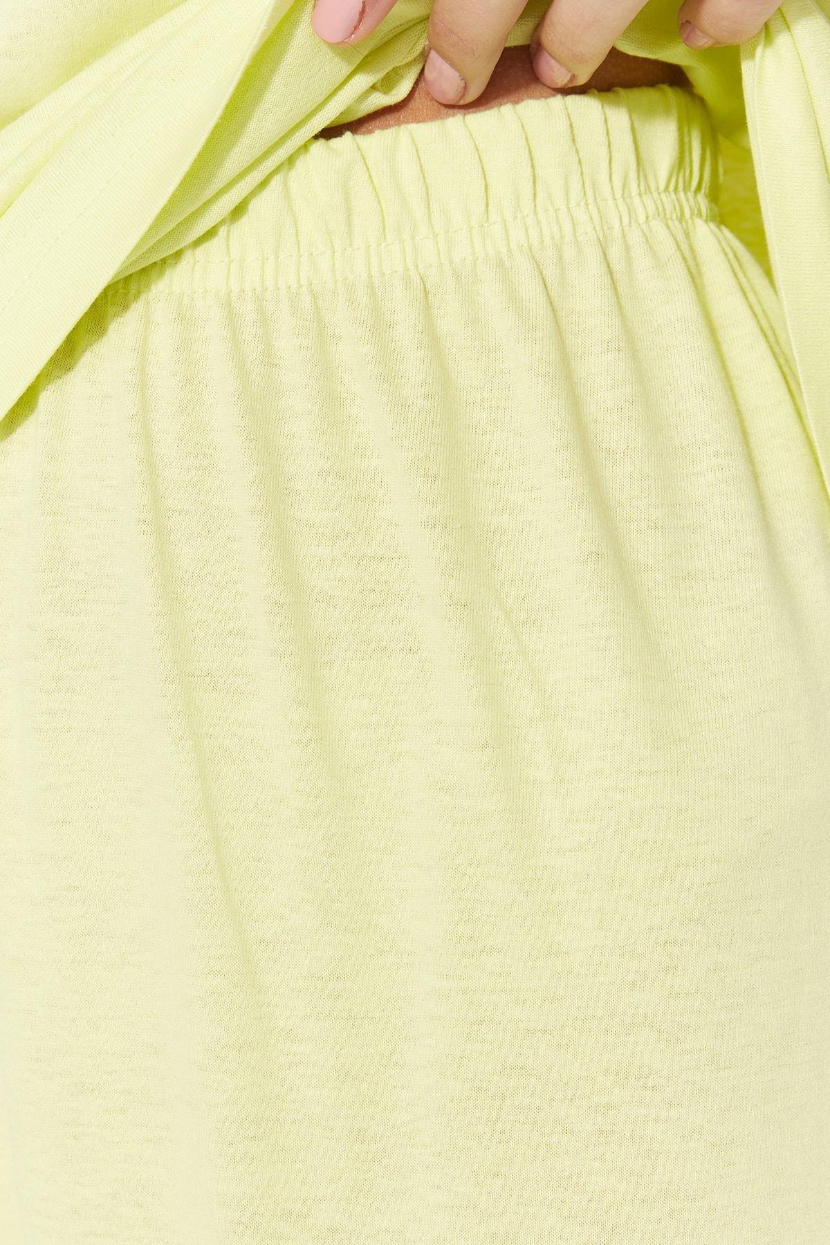 Green V-Neck Pajama Set, , large image number 6