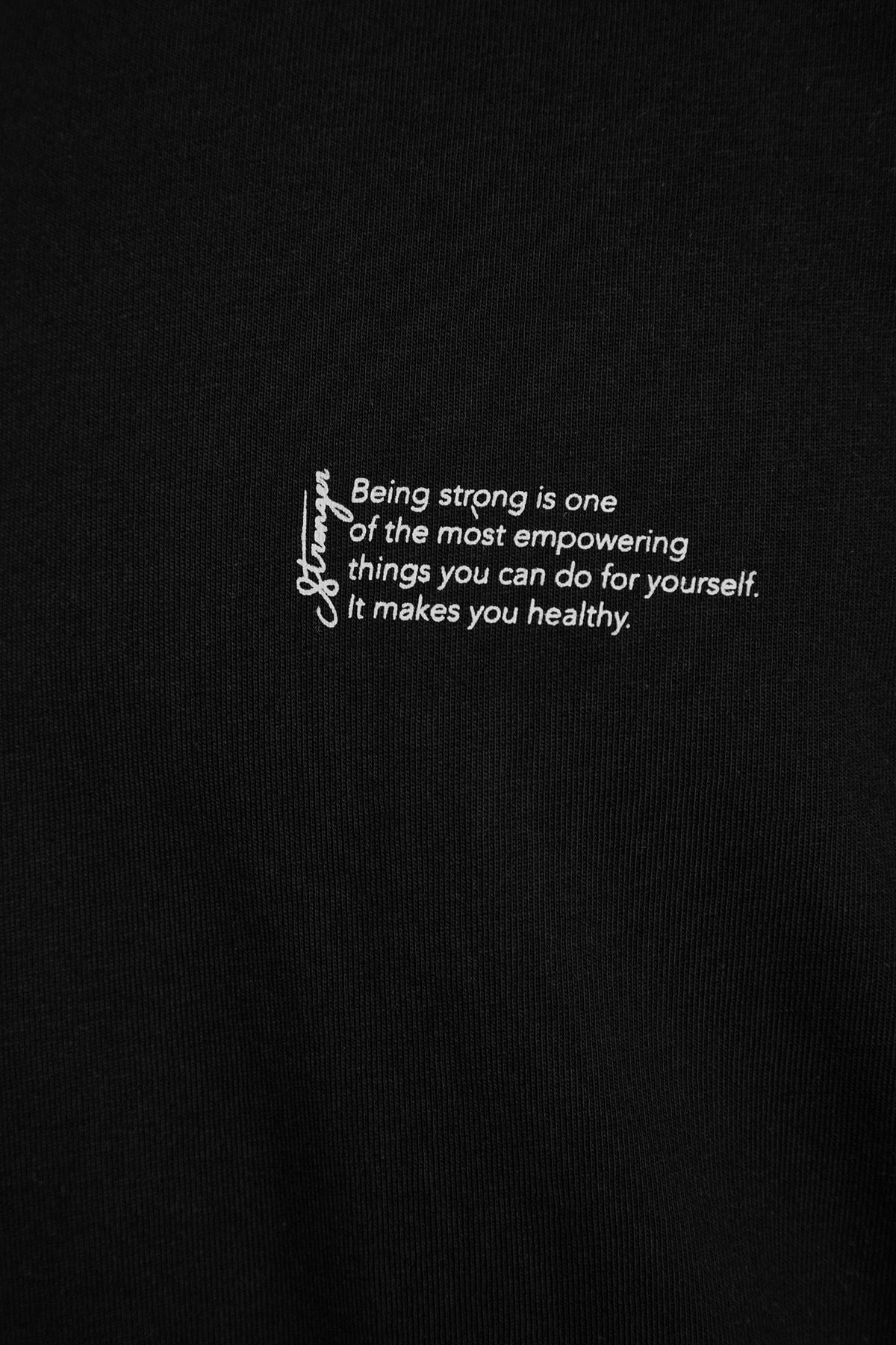 Black Printed Oversize T-Shirt, , large image number 6