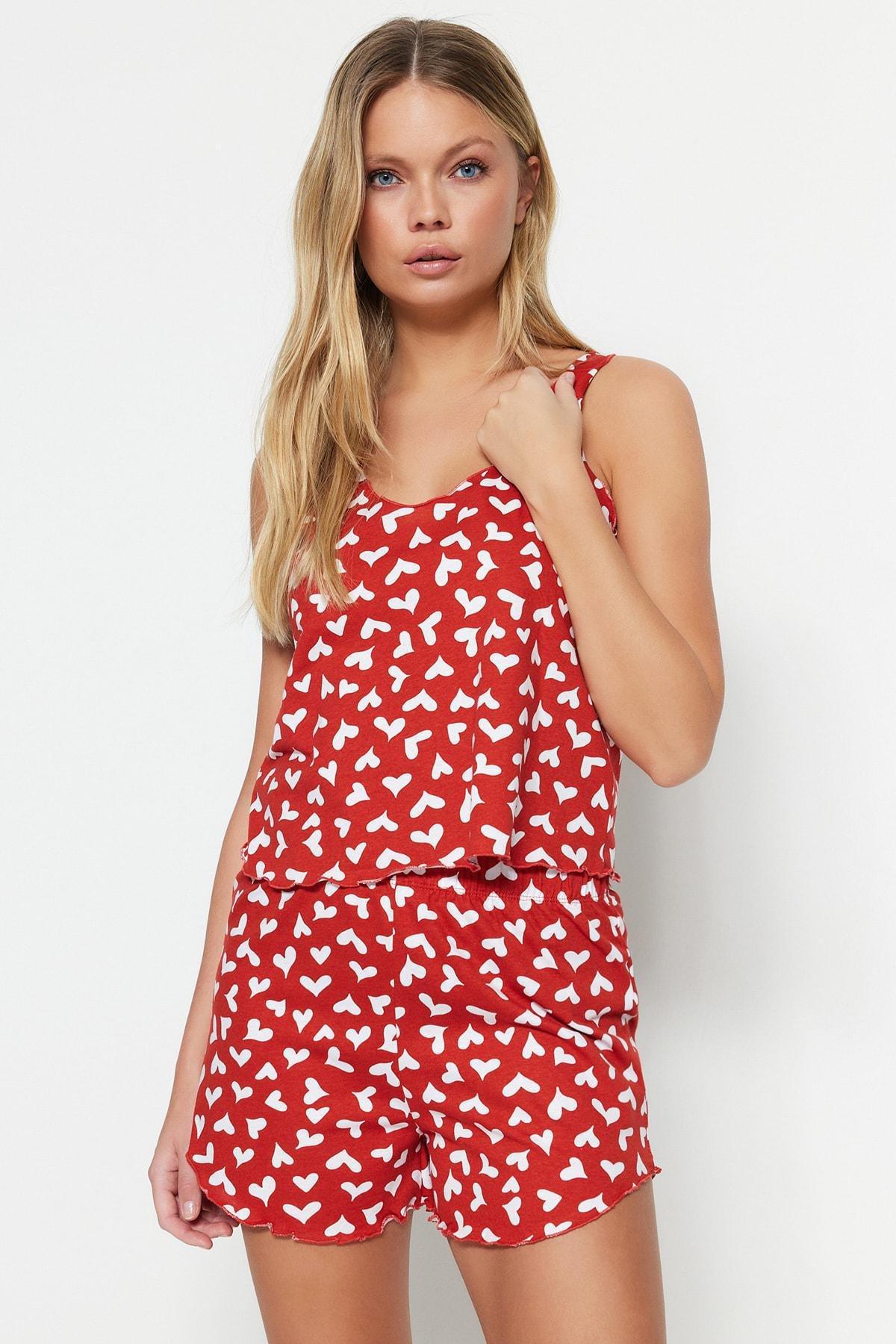 Red Printed Pajama Set, , large image number 2