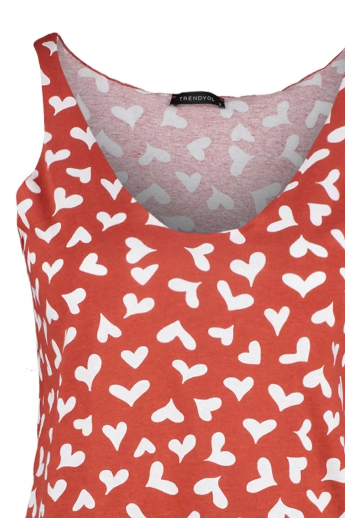 طقم بيجاما مزين بطبعة، أحمر, Red, large image number 6