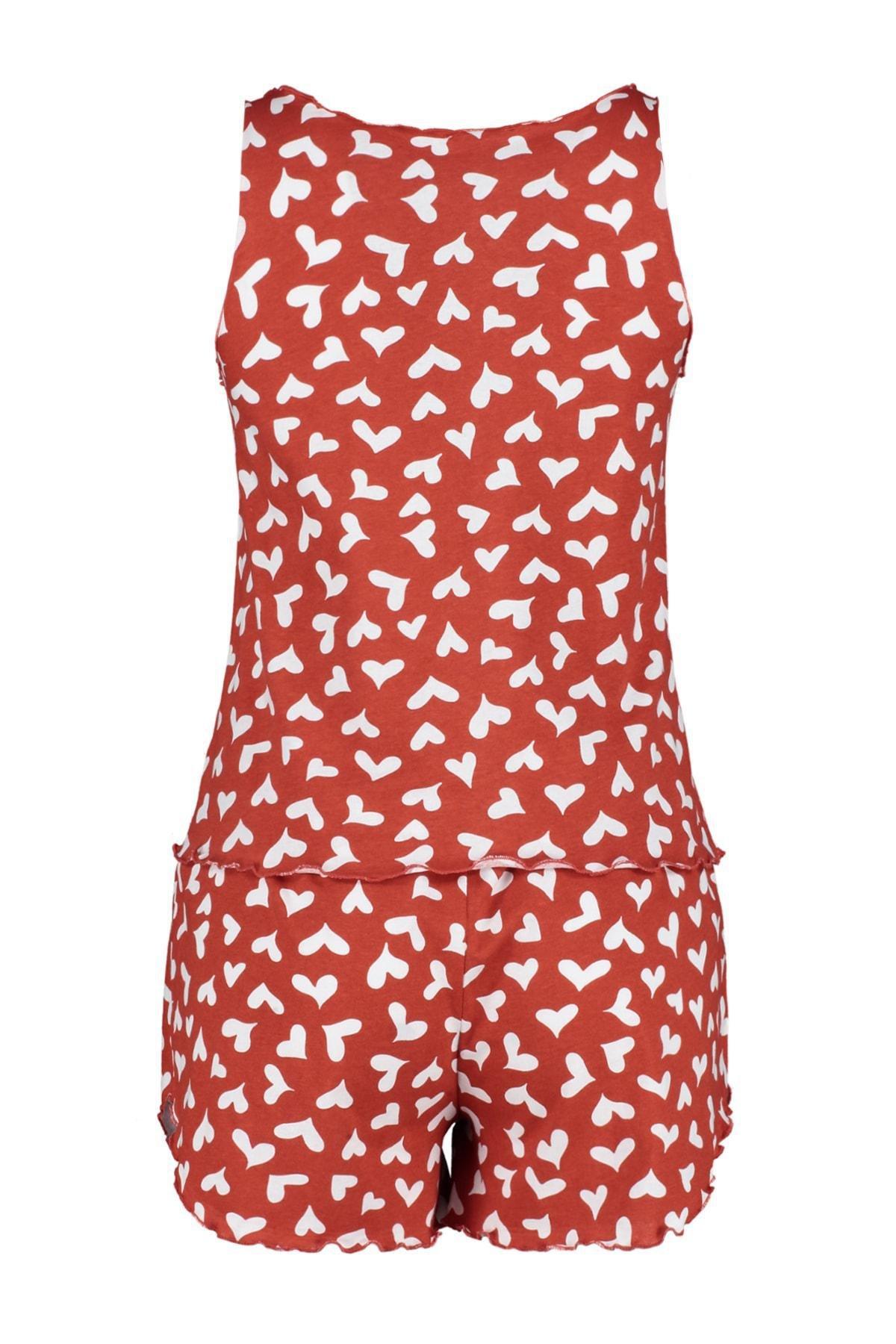 Red Printed Pajama Set, , large image number 7