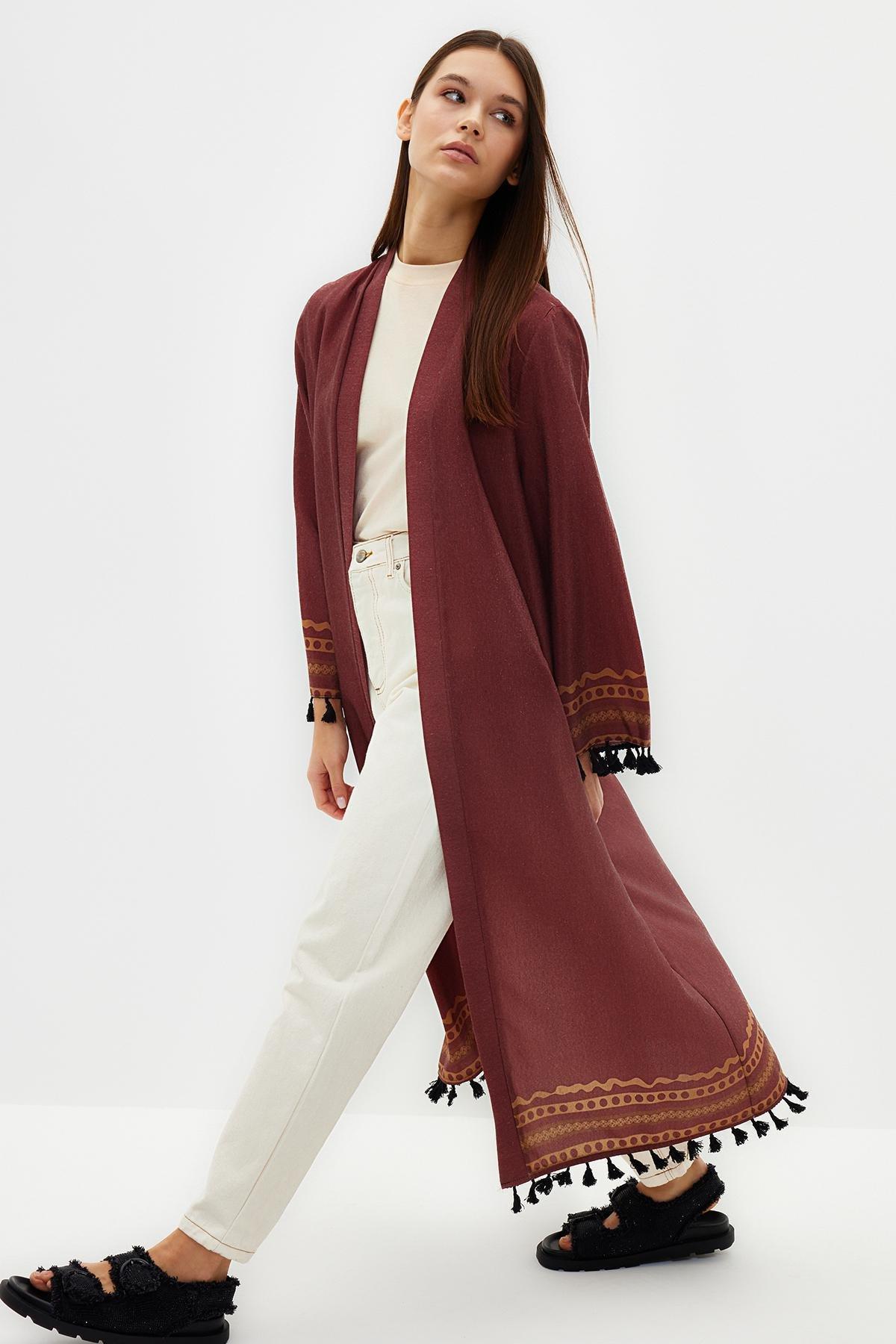 Brown Cotton Kimono, , large image number 2