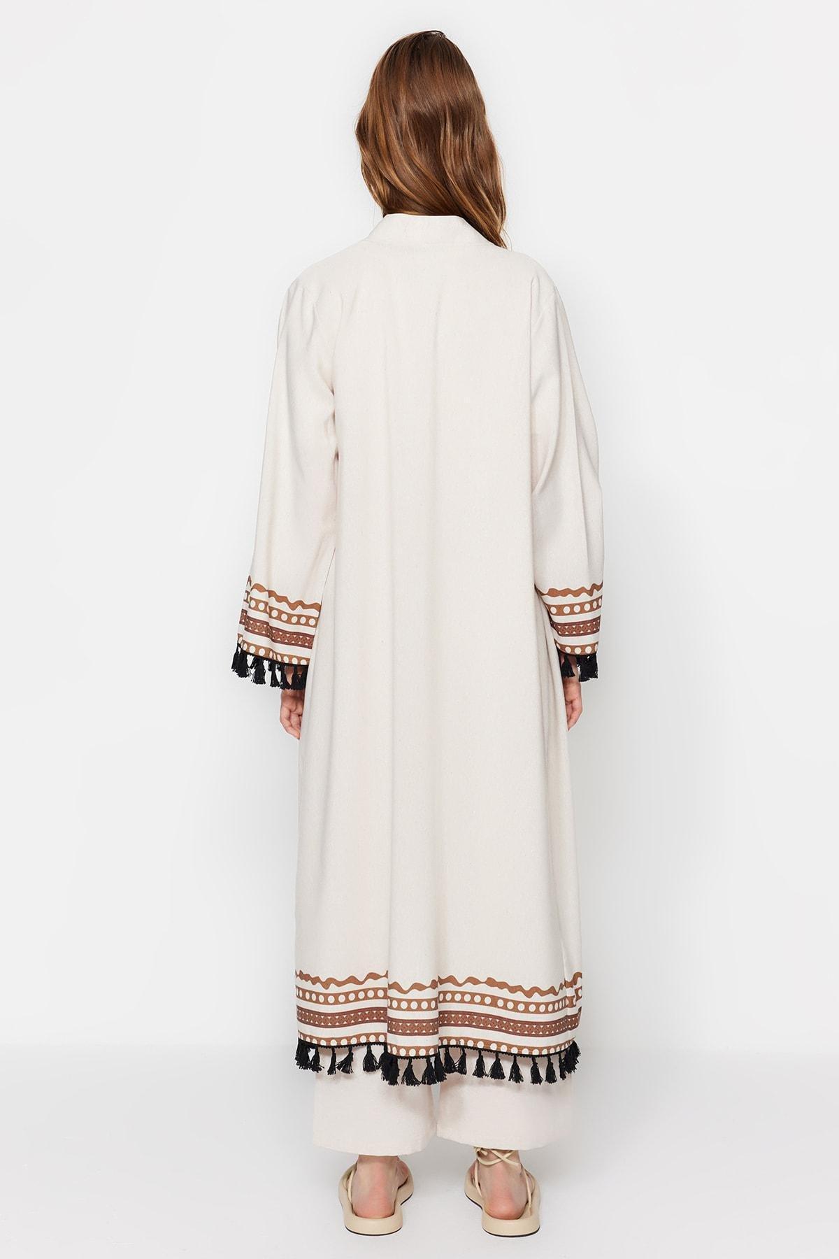Beige Women Kimono, , large image number 5