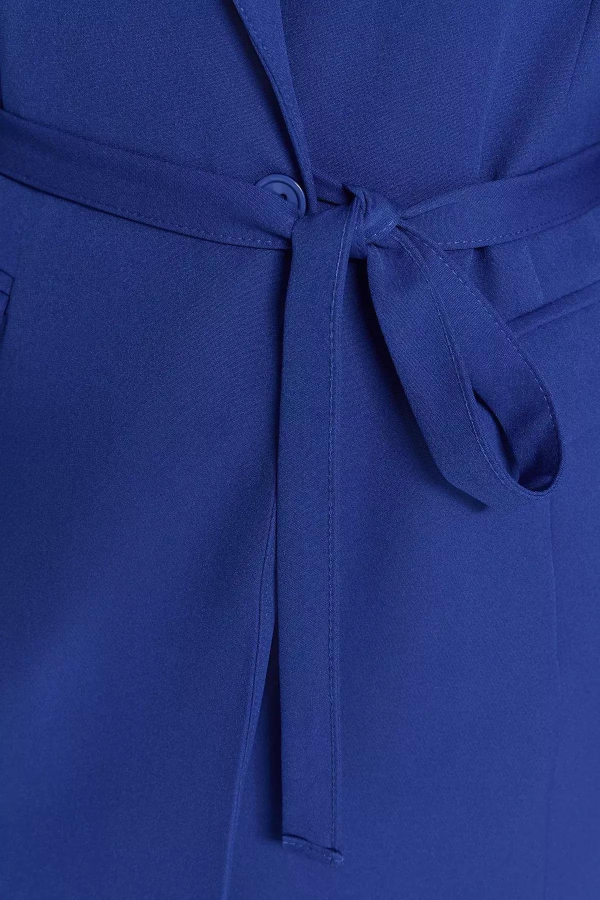 Blue Double-Breasted Co-Ord Set, , large image number 4