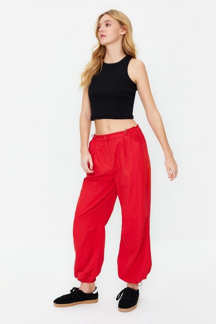 Trendyol - Red Jogger Elastic Waist Trousers