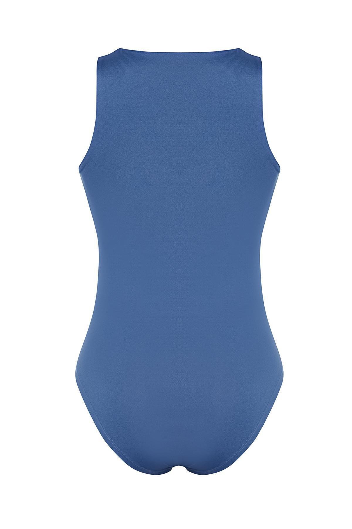 Navy Knitted Bodysuit, , large image number 6
