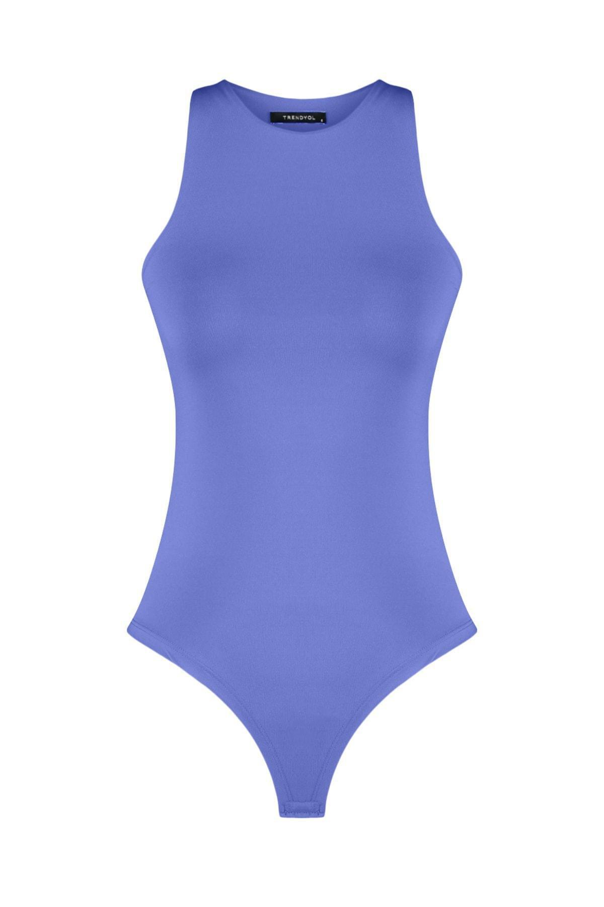 Purple Collared Knitted Tops, , large image number 2