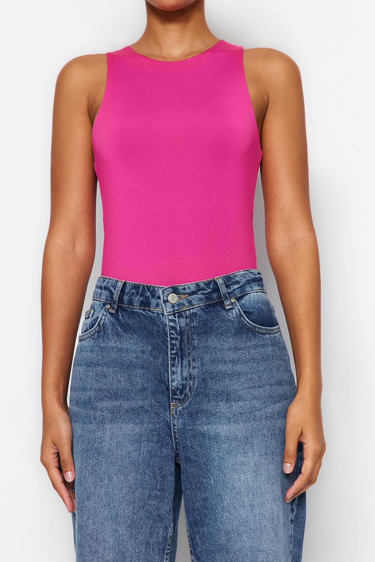 Pink Slim Bodysuit, Pink, large image number 7