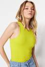 Trendyol - Yellow Slim Halterneck Bodysuit
