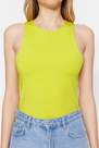 Trendyol - Yellow Slim Halterneck Bodysuit